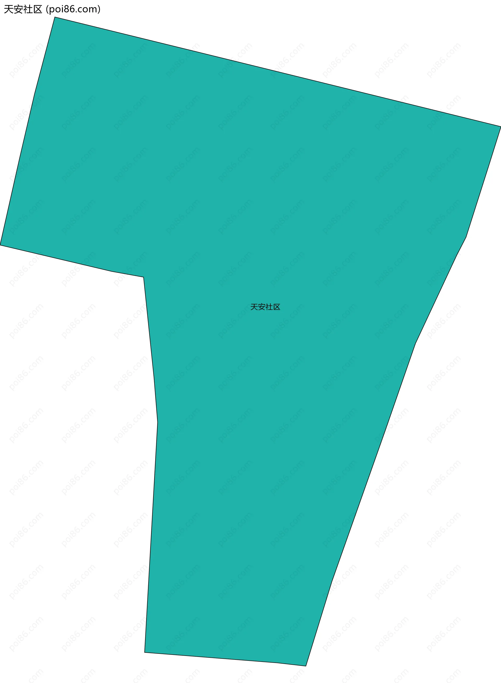 天安社区边界地图