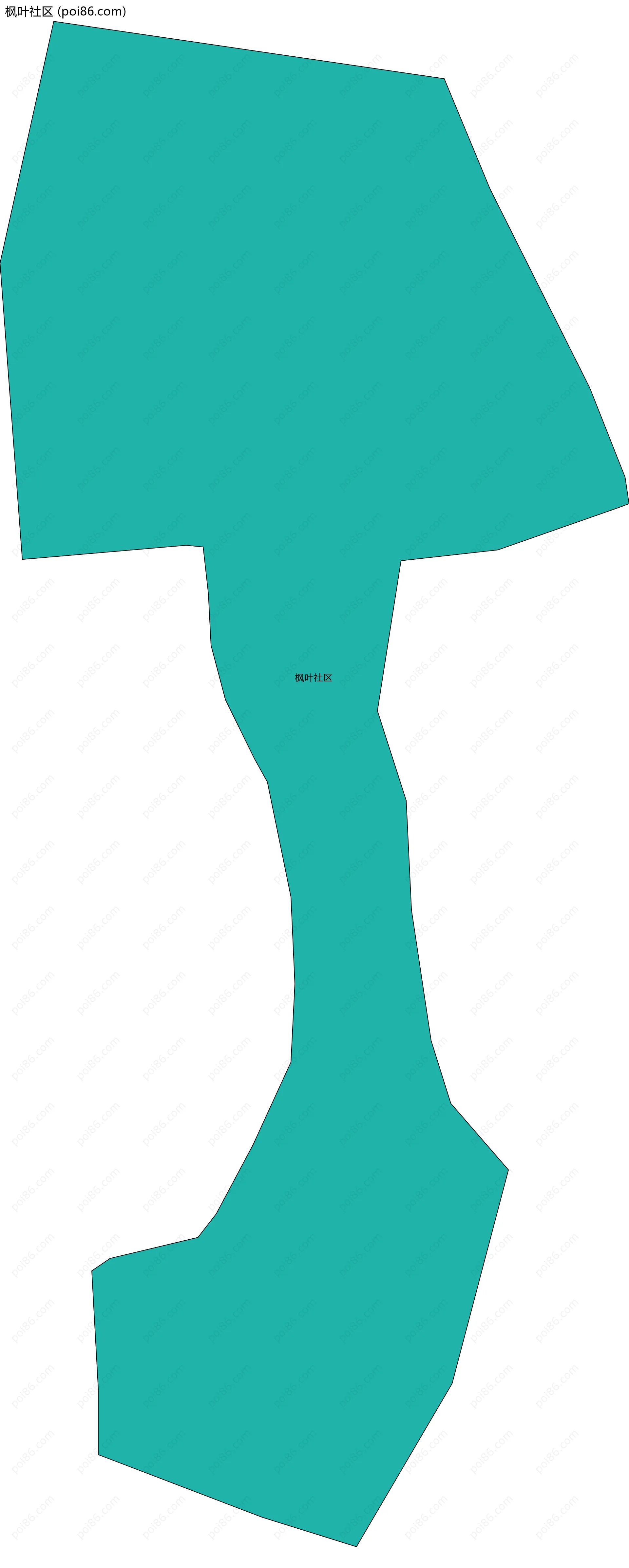 枫叶社区边界地图