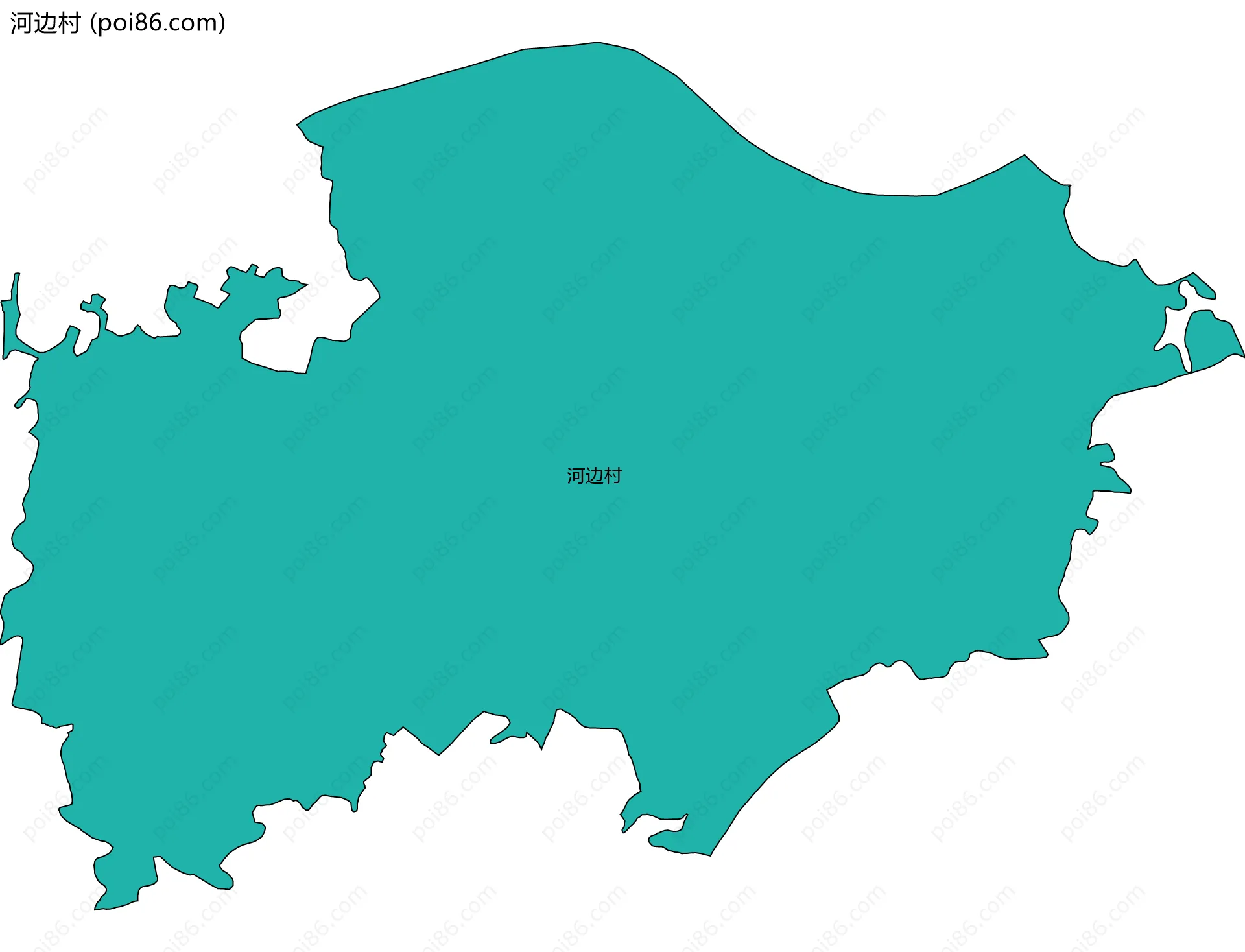河边村边界地图