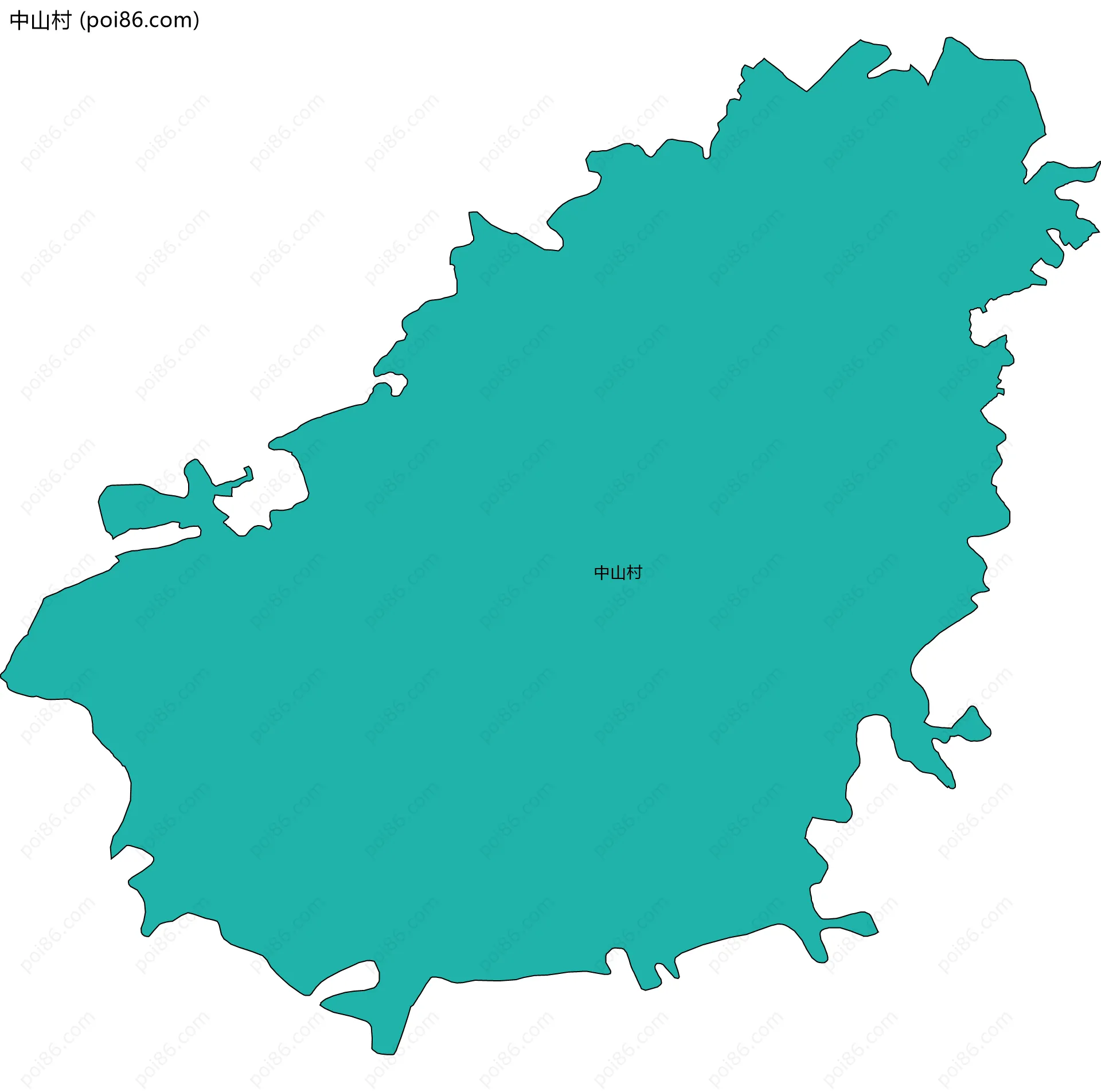 中山村边界地图