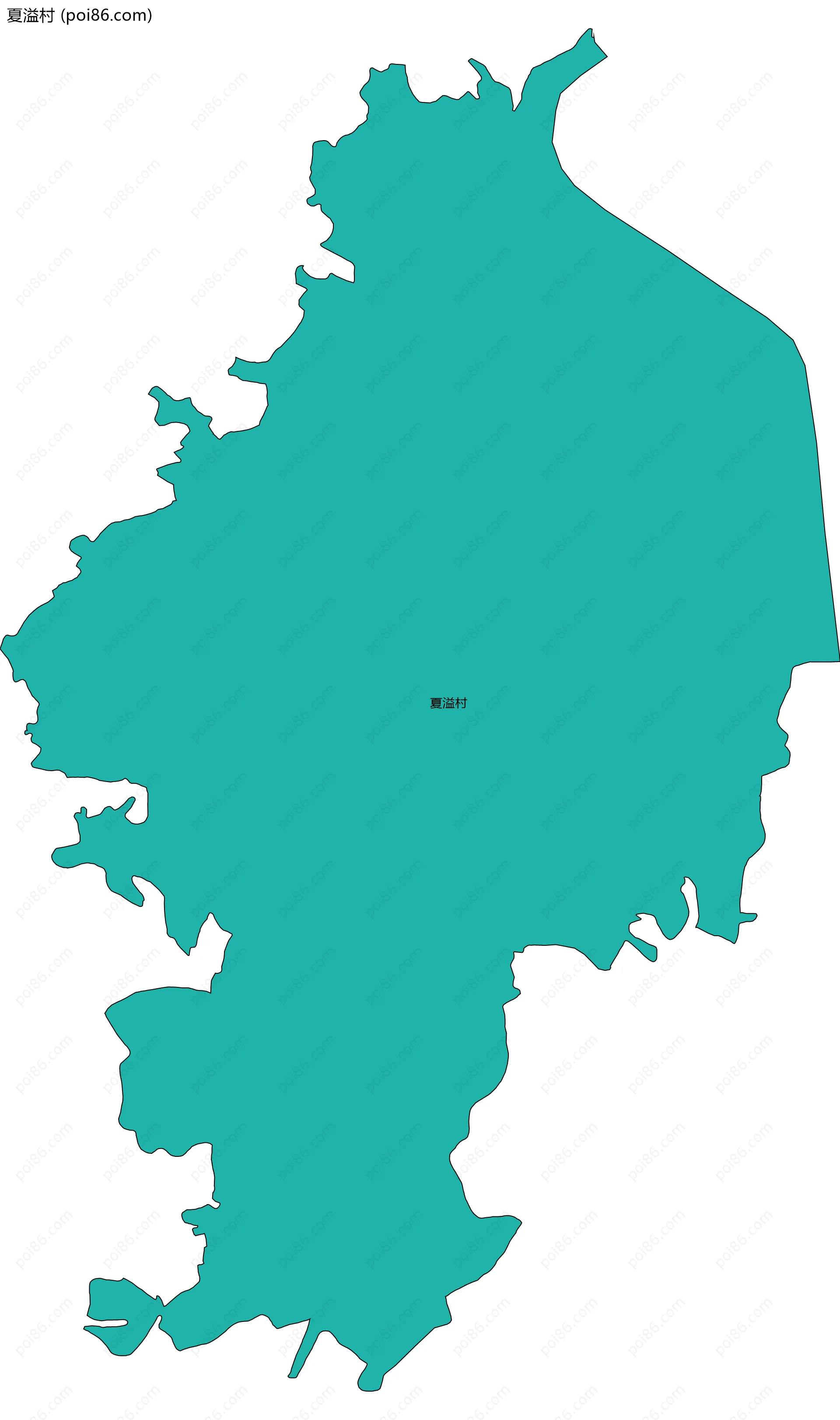 夏溢村边界地图