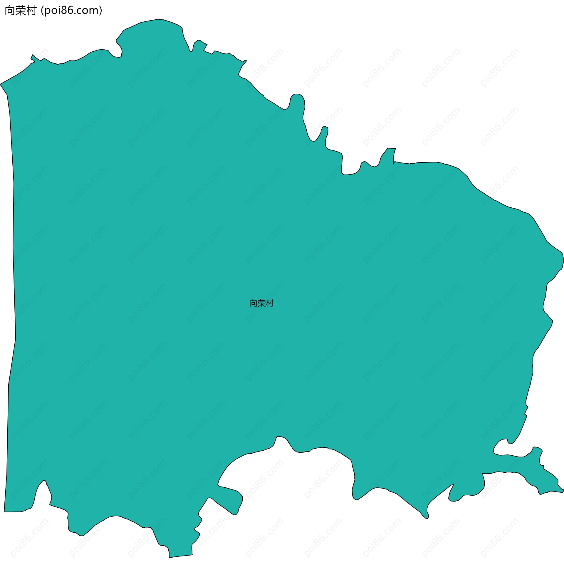 向荣村边界地图
