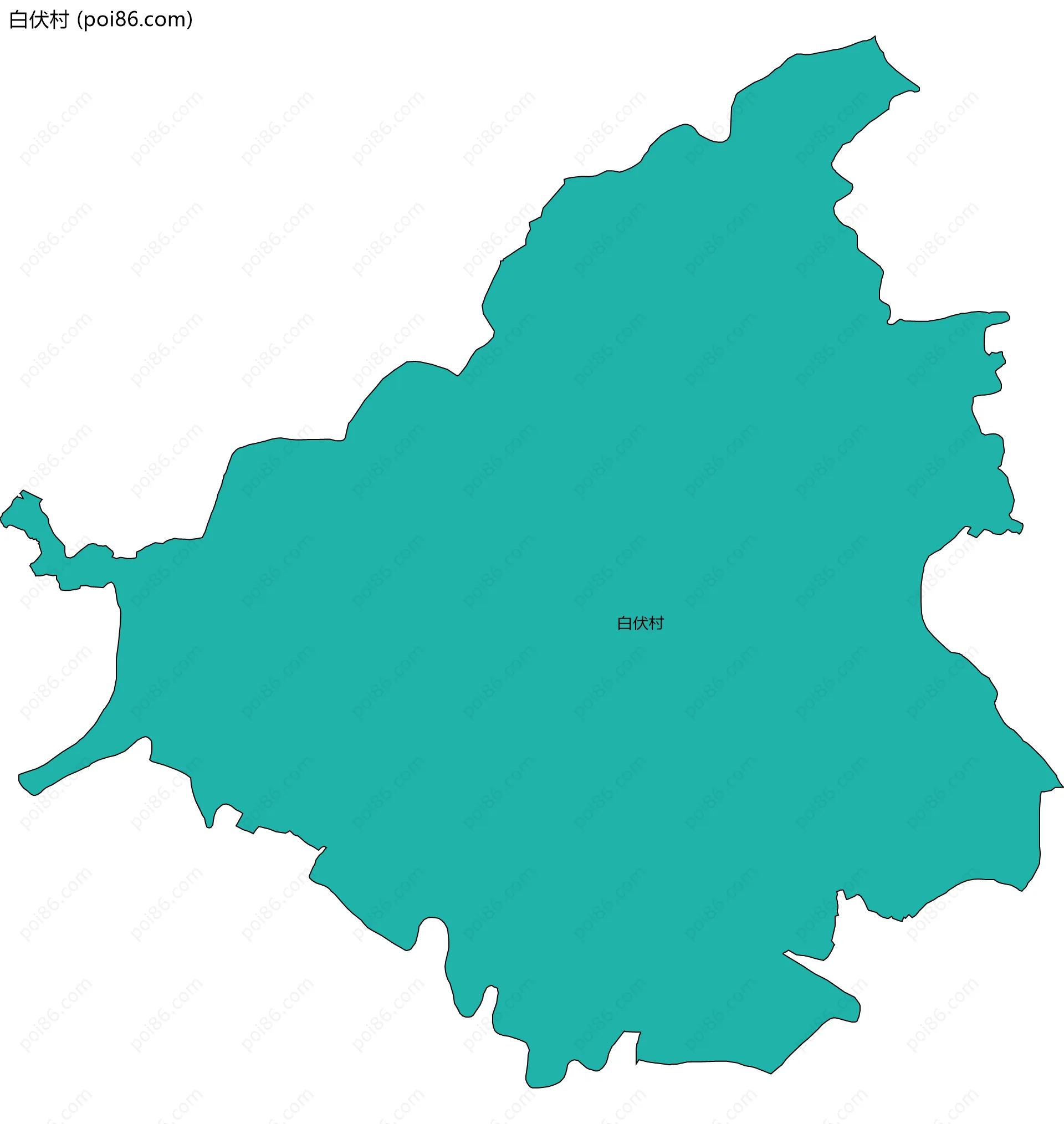 白伏村边界地图