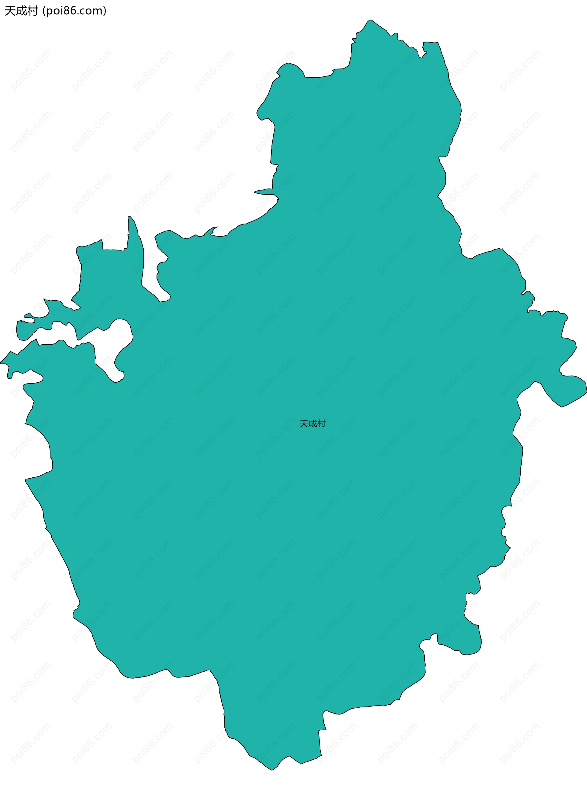 天成村边界地图