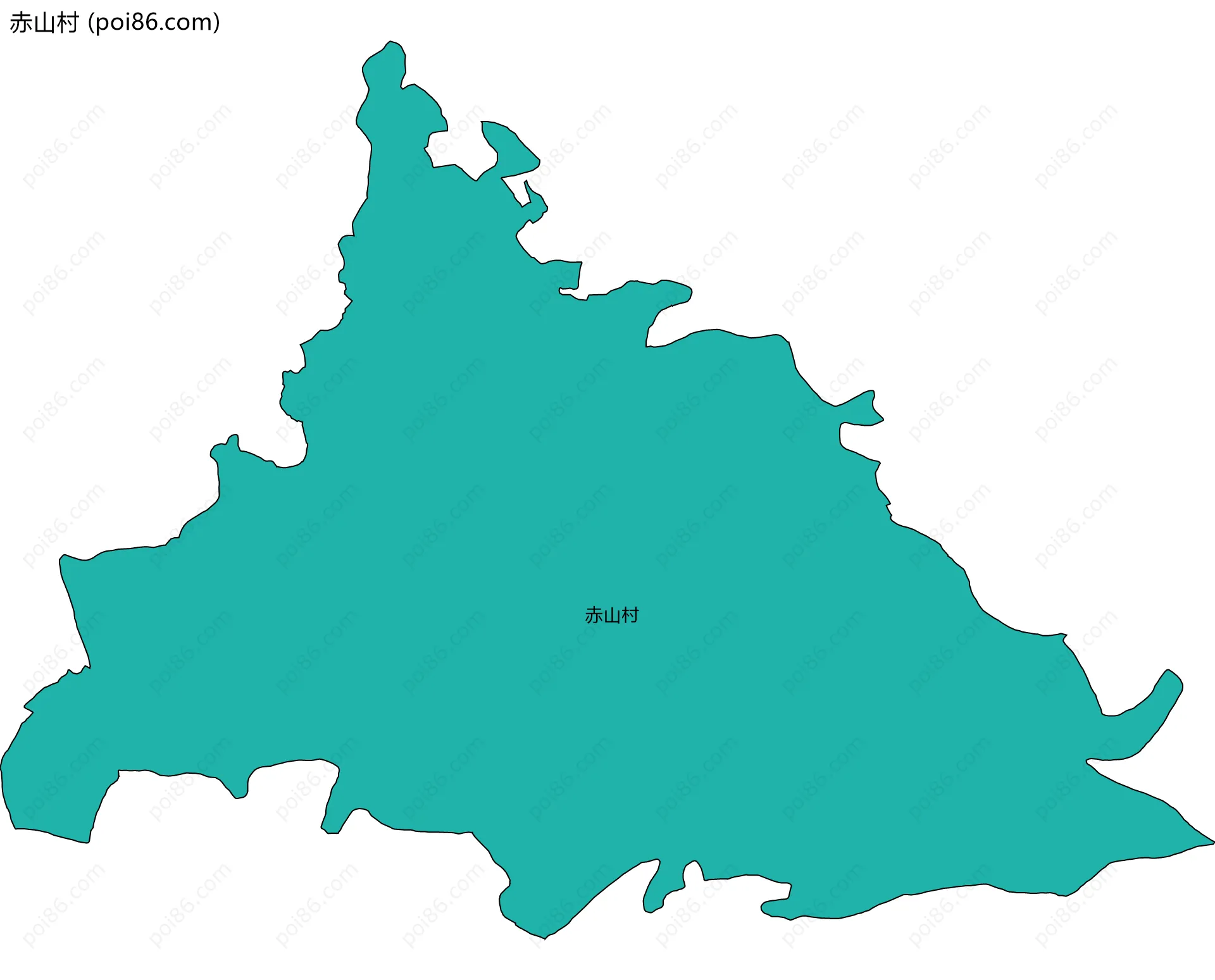 赤山村边界地图