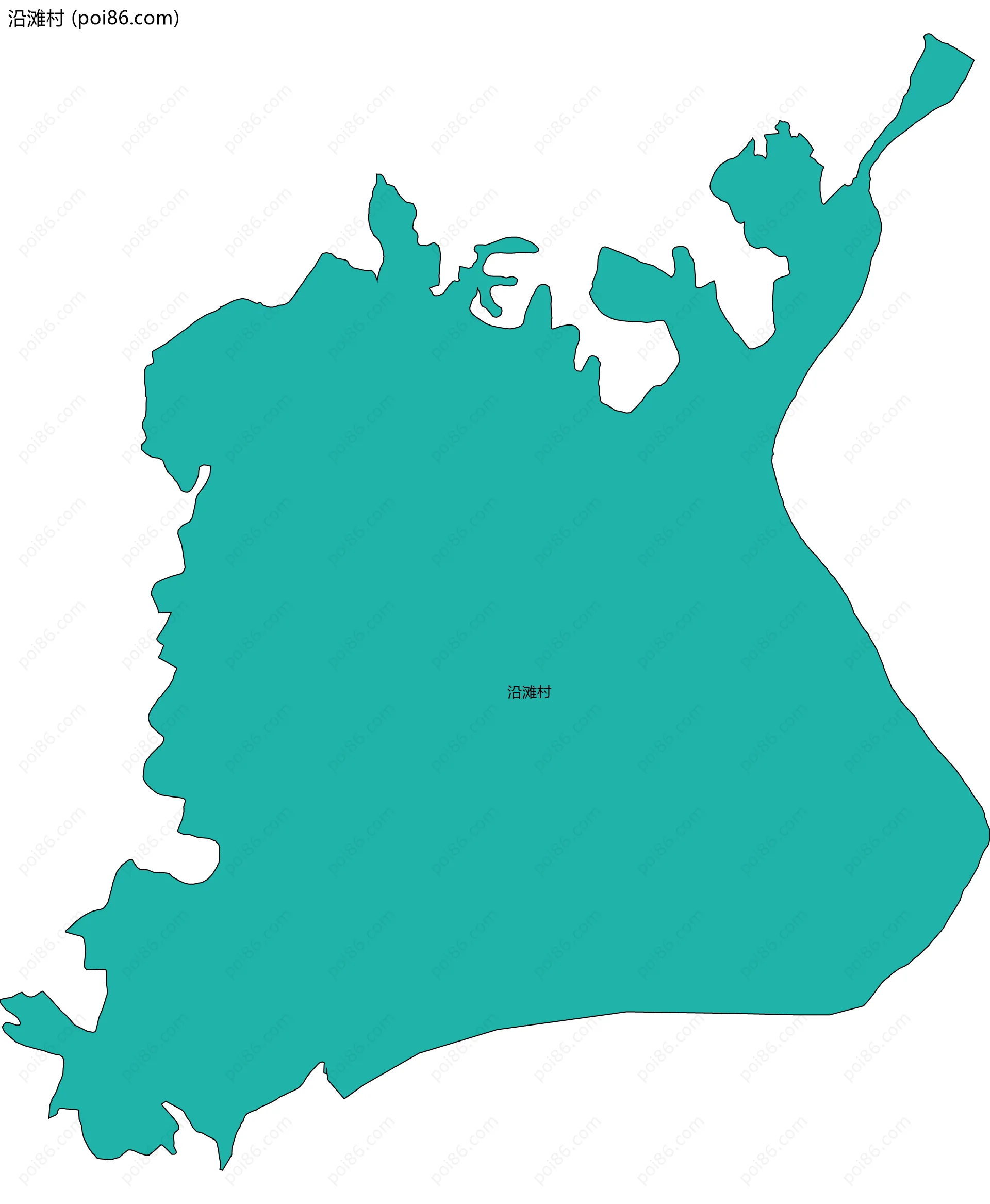 沿滩村边界地图