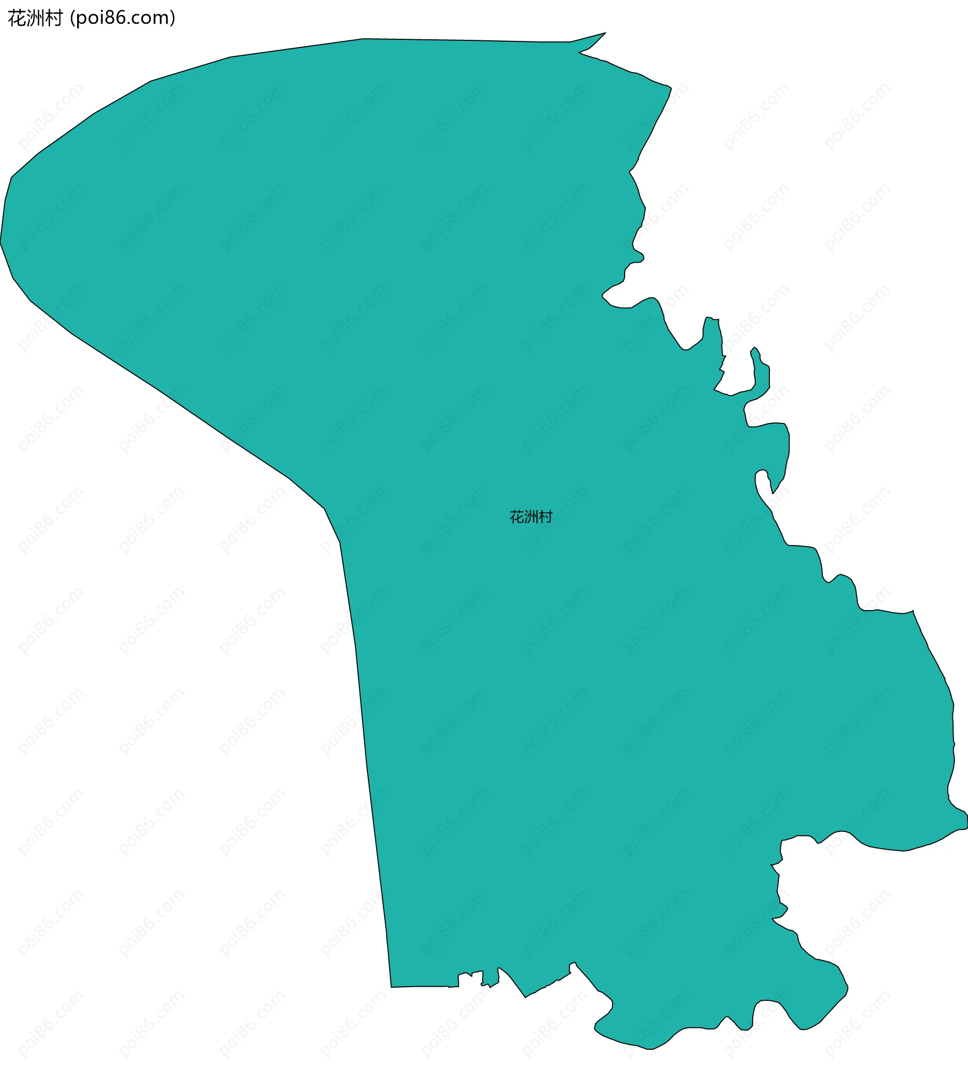 花洲村边界地图