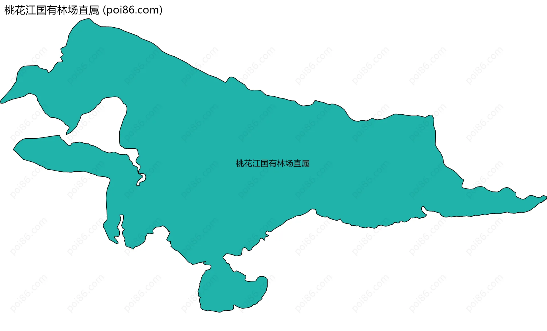 桃花江国有林场直属边界地图