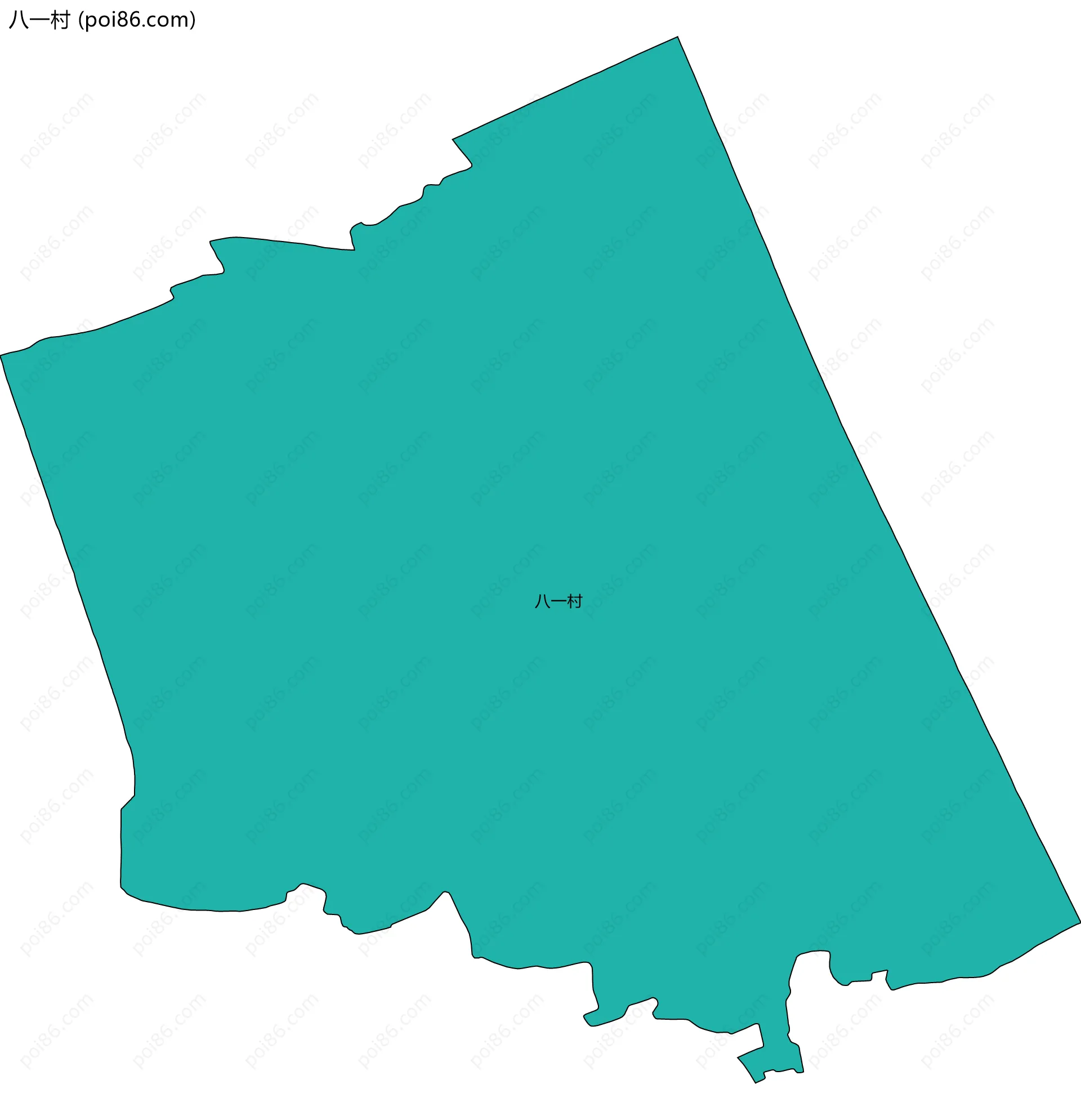 八一村边界地图