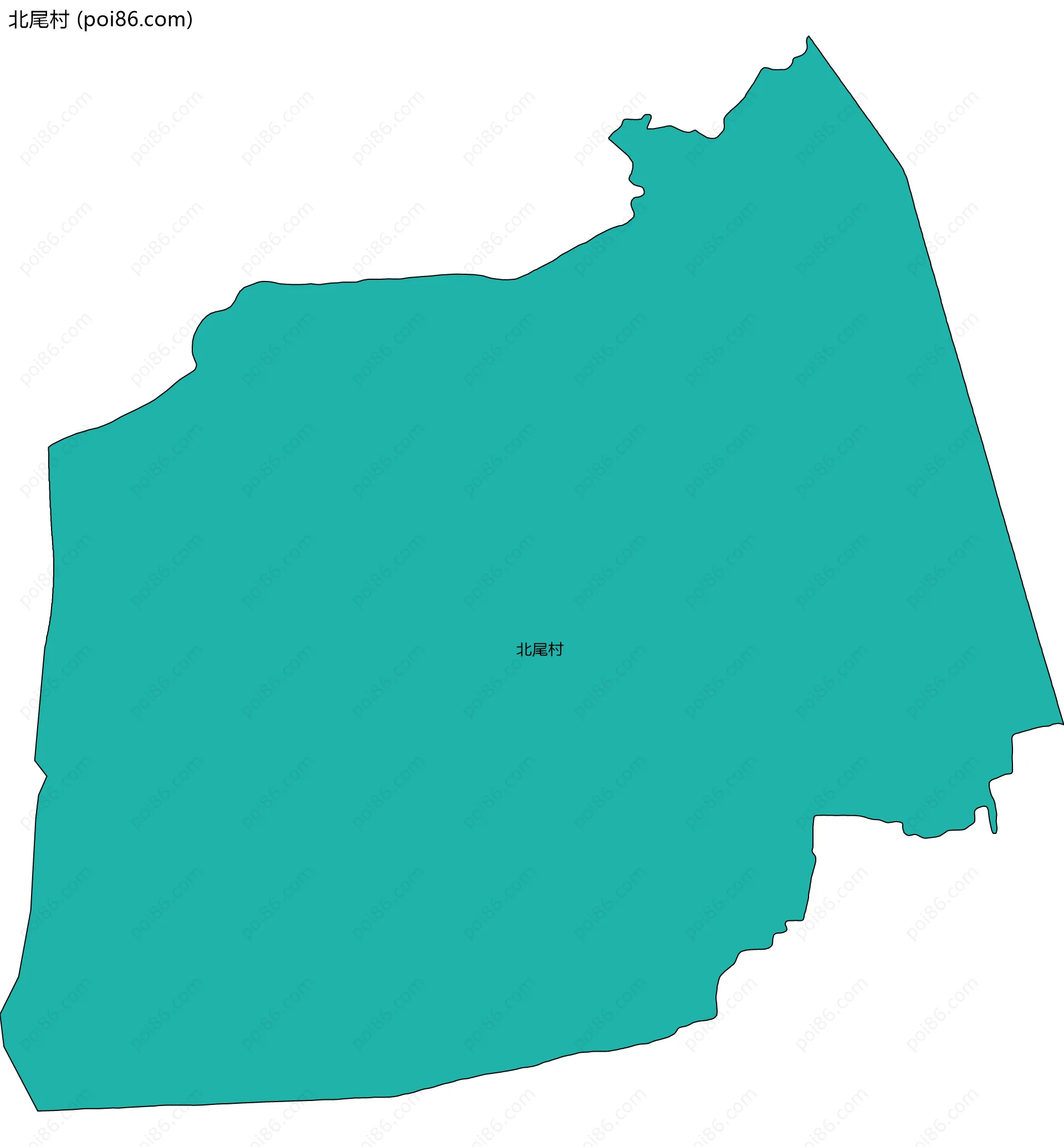 北尾村边界地图