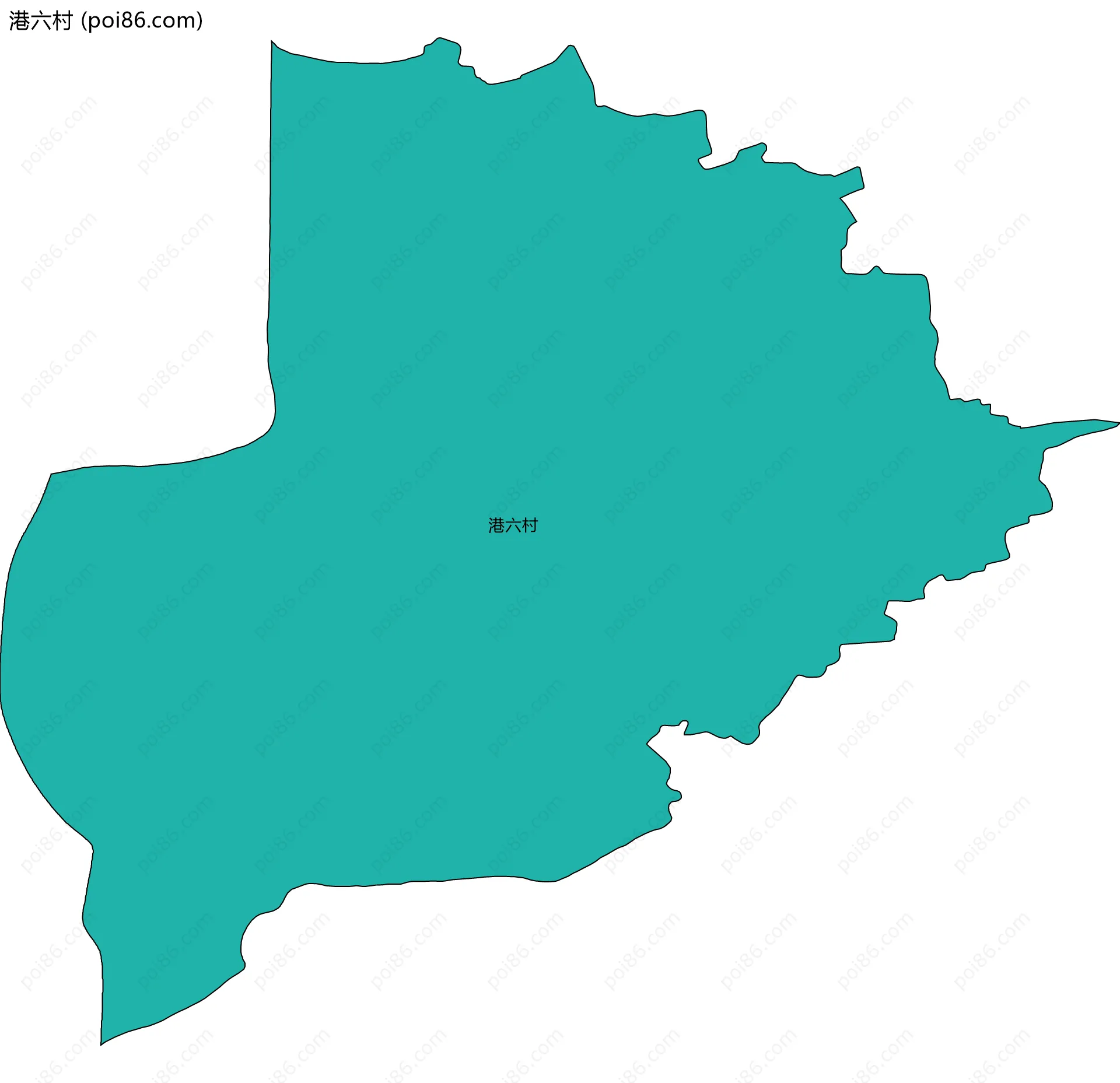 港六村边界地图