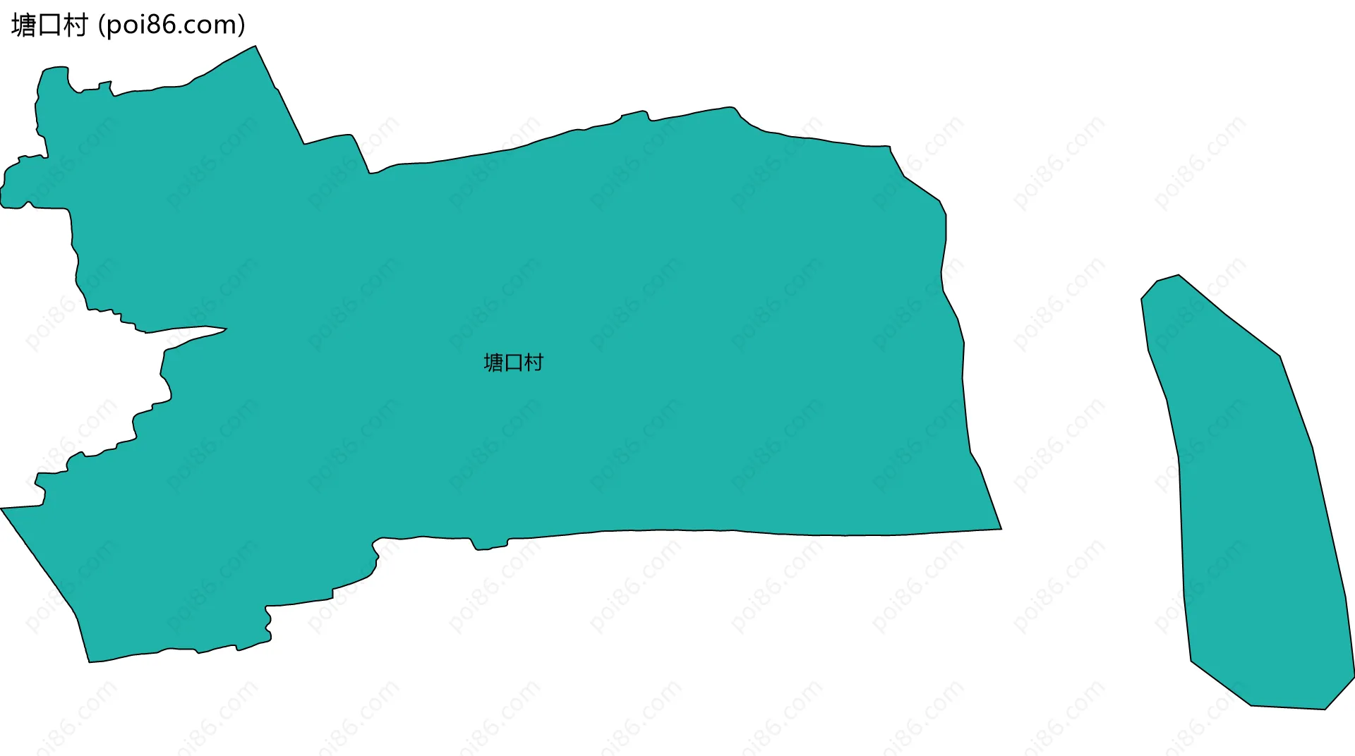 塘口村边界地图