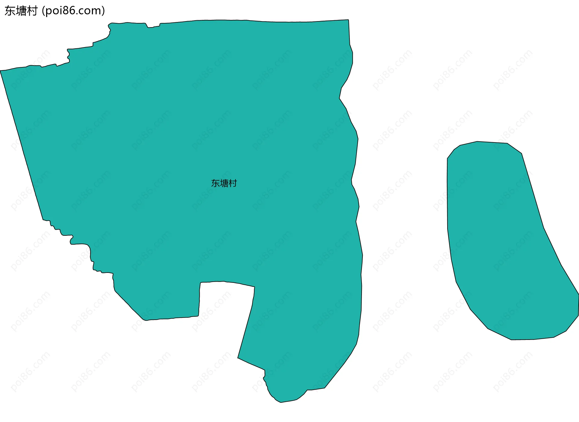 东塘村边界地图