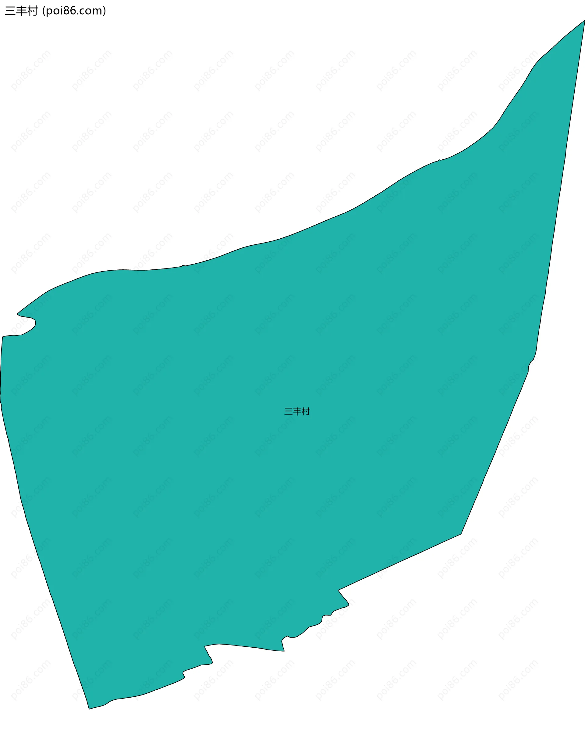 三丰村边界地图