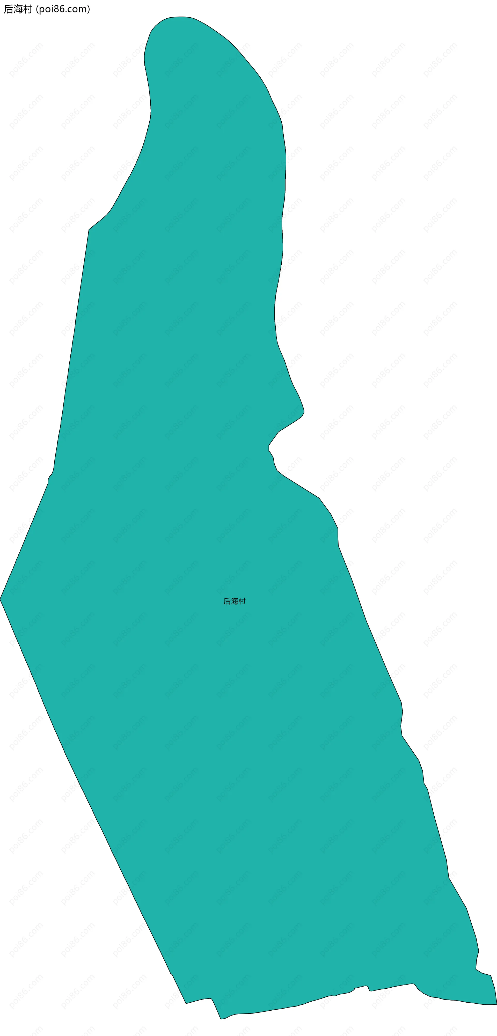 后海村边界地图