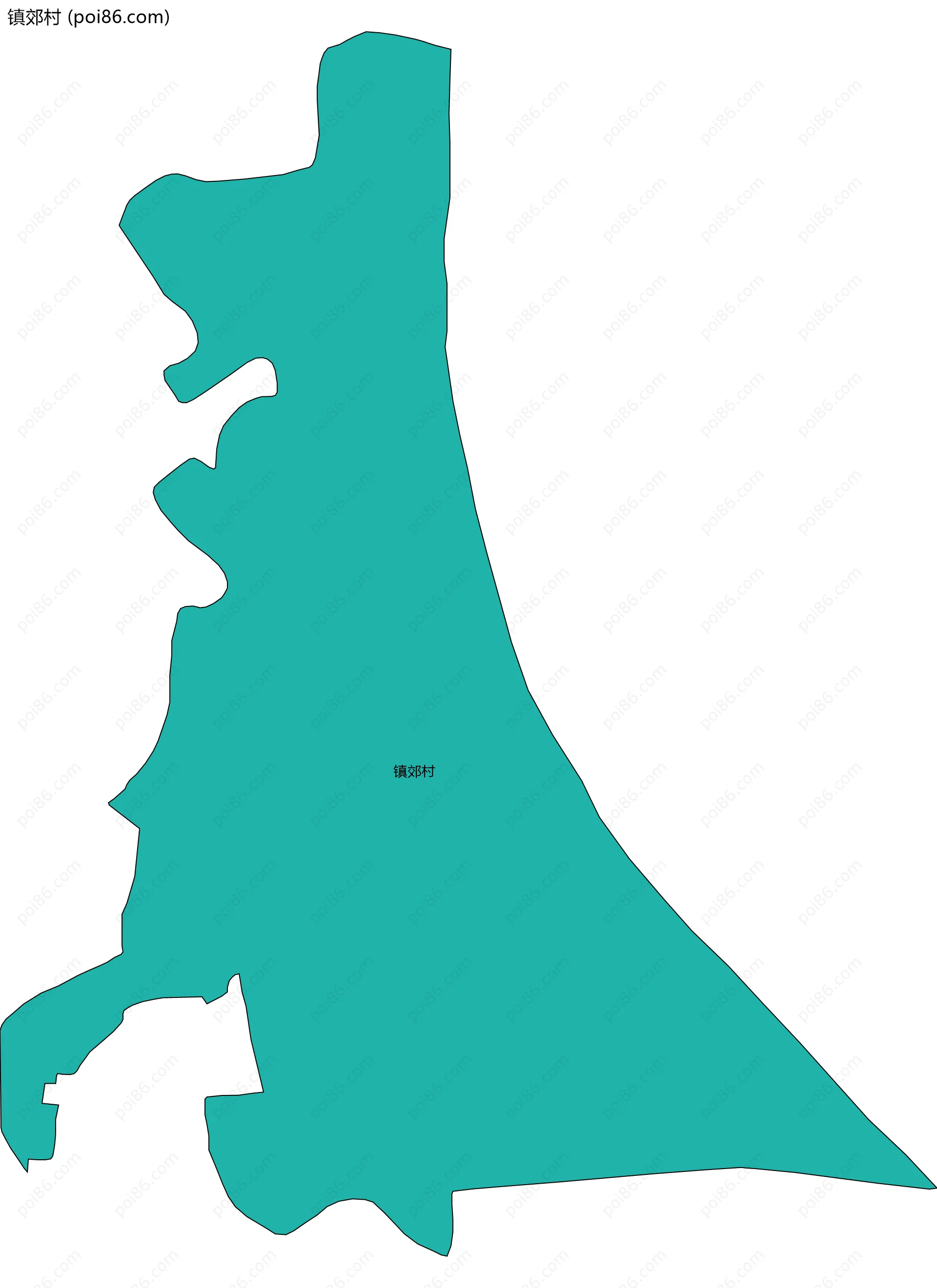 镇郊村边界地图