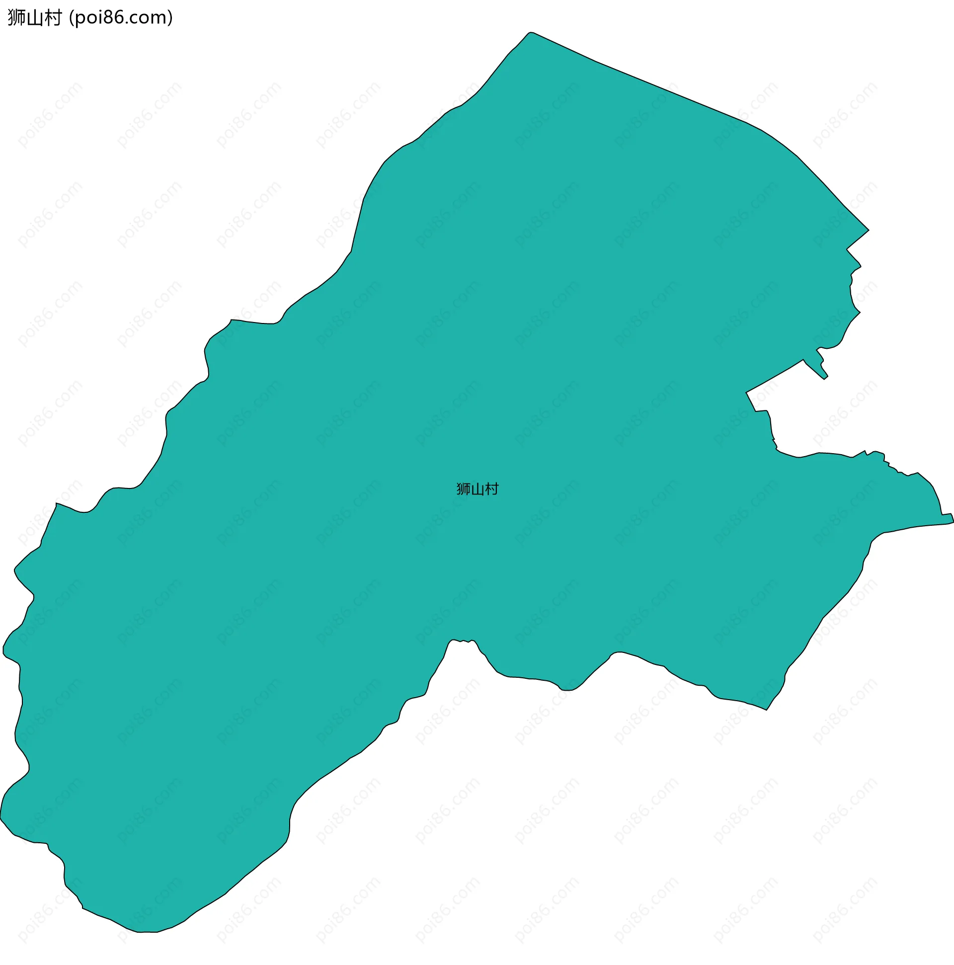 狮山村边界地图