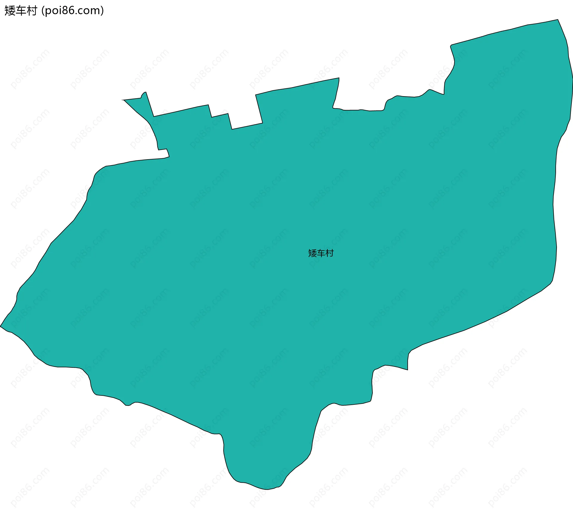 矮车村边界地图