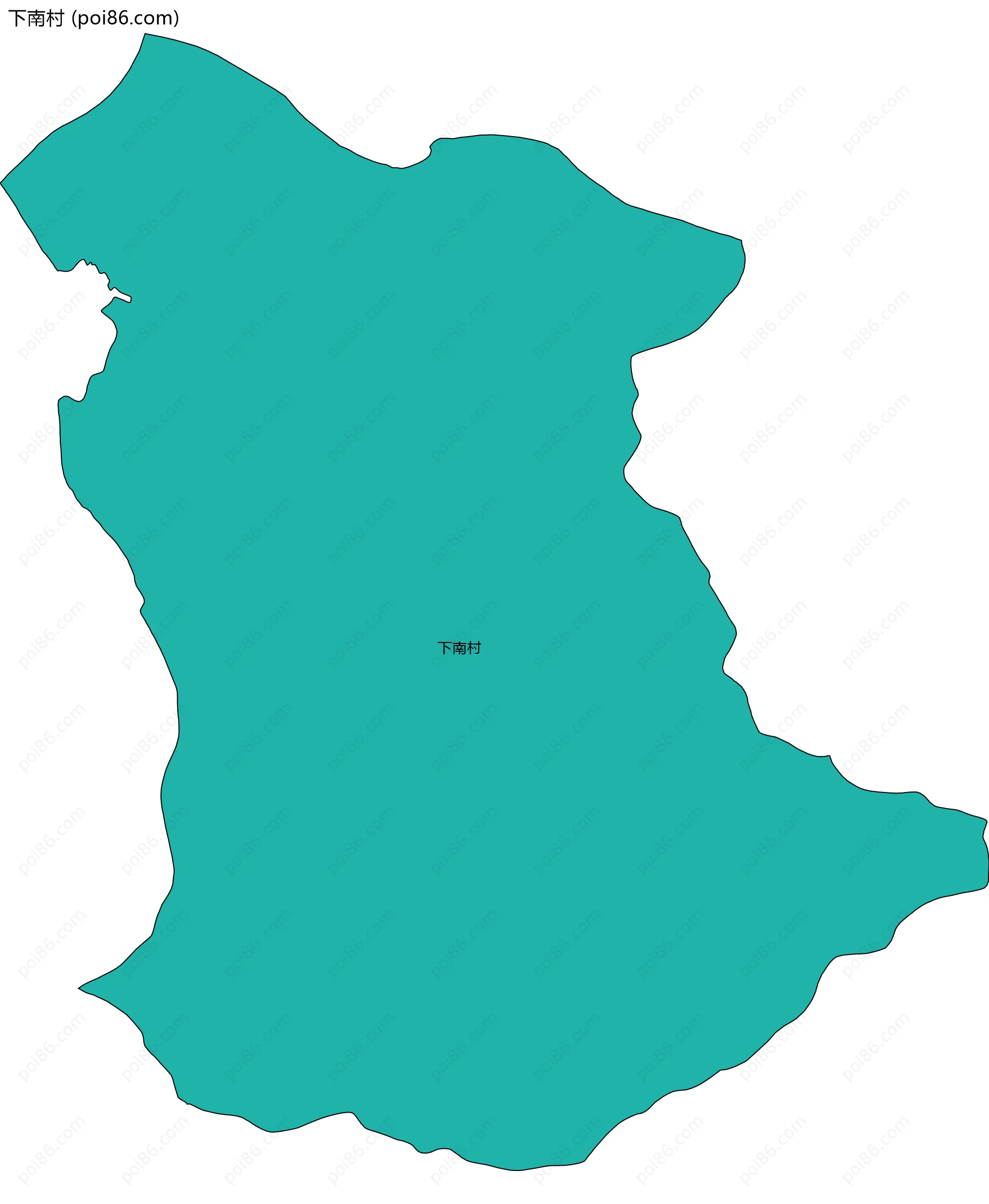 下南村边界地图