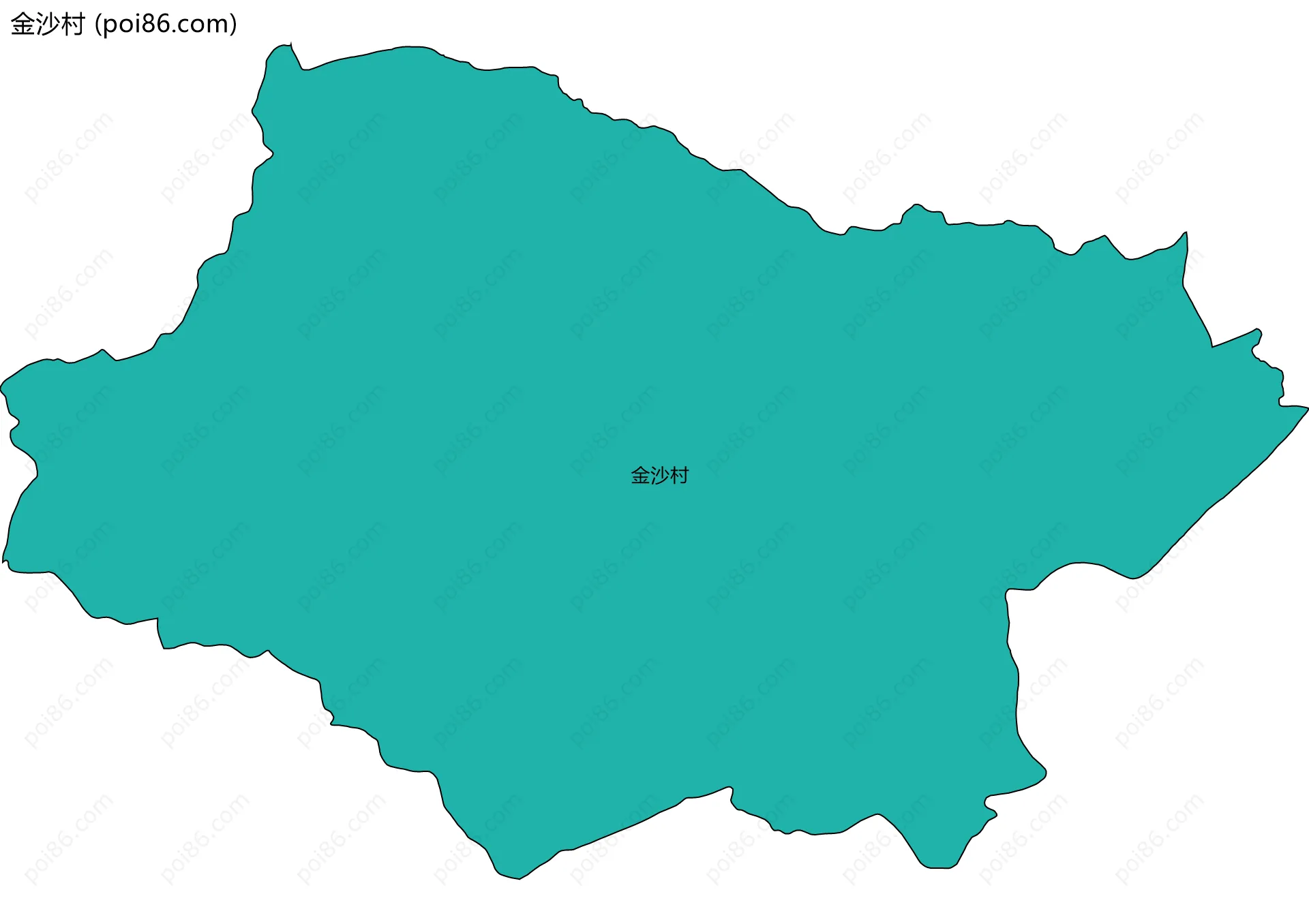 金沙村边界地图