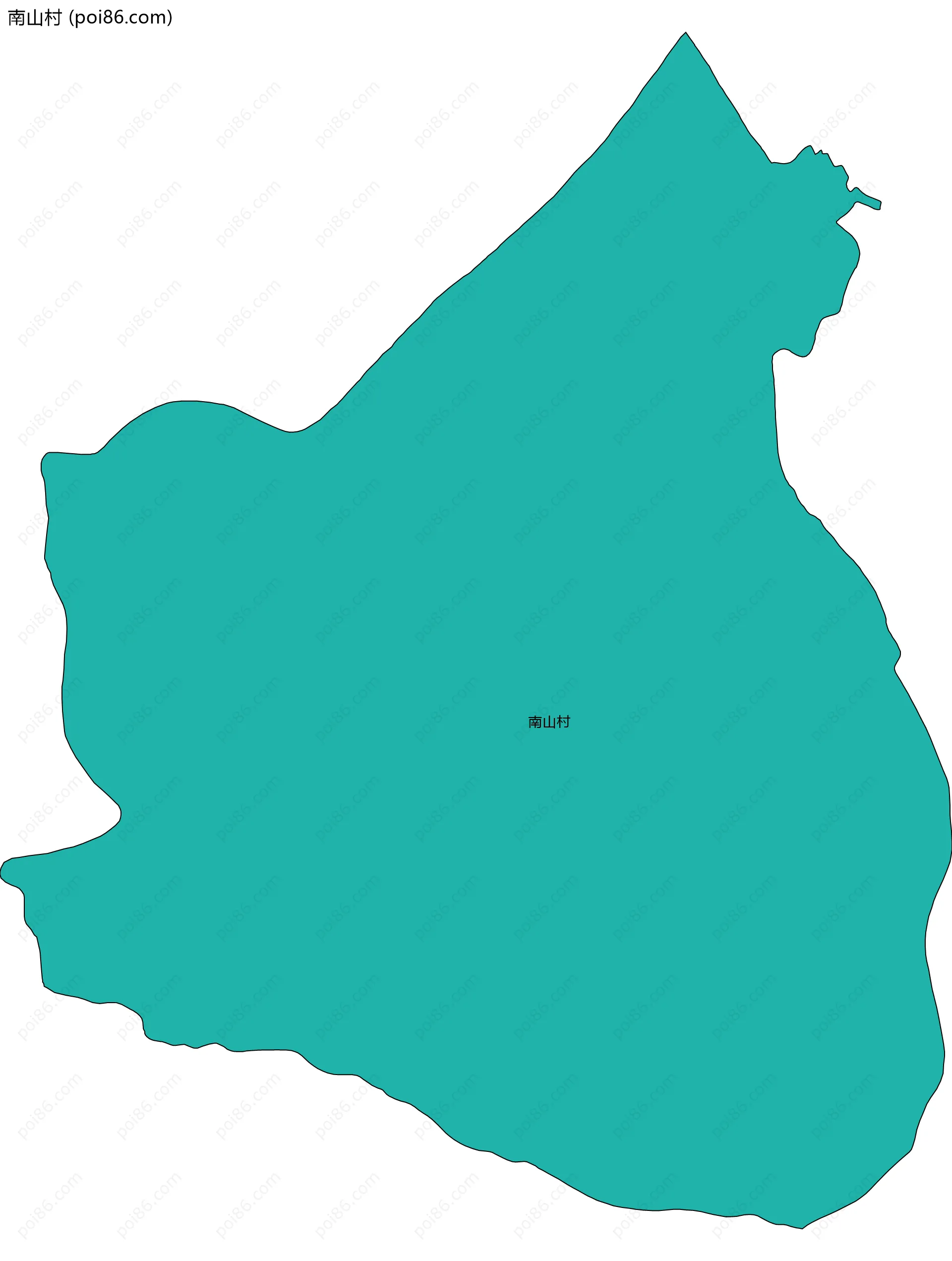 南山村边界地图