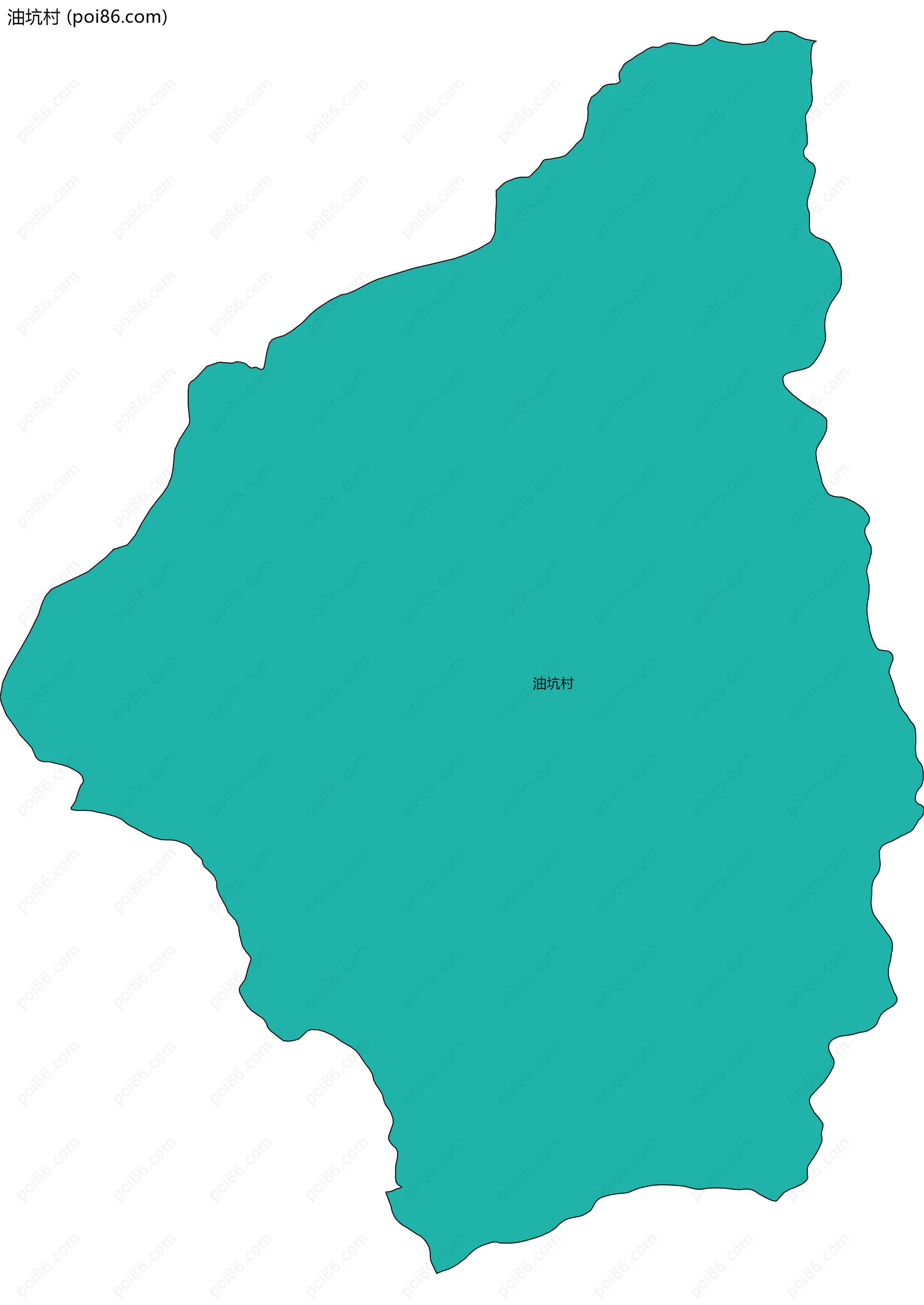 油坑村边界地图