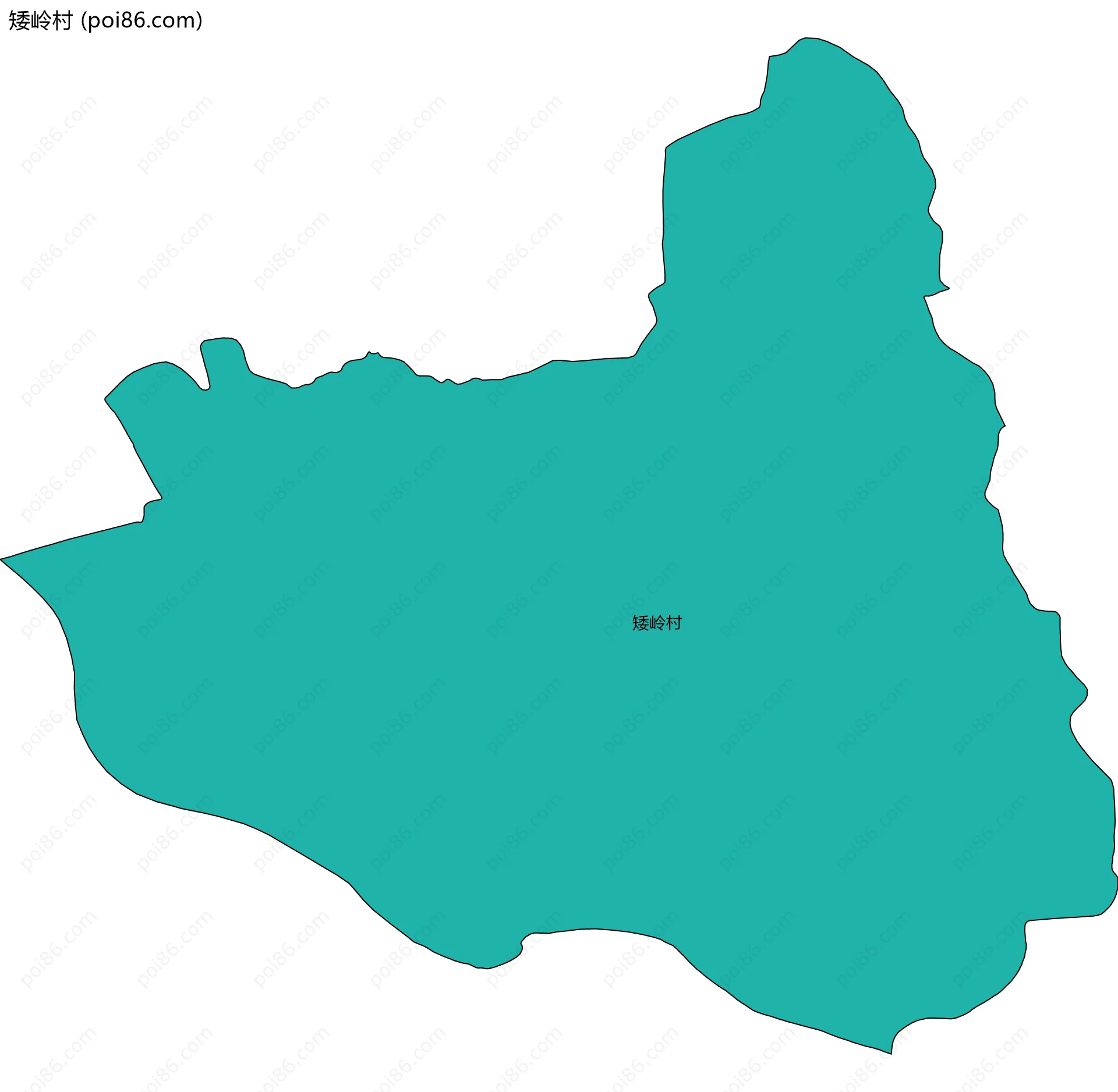 矮岭村边界地图