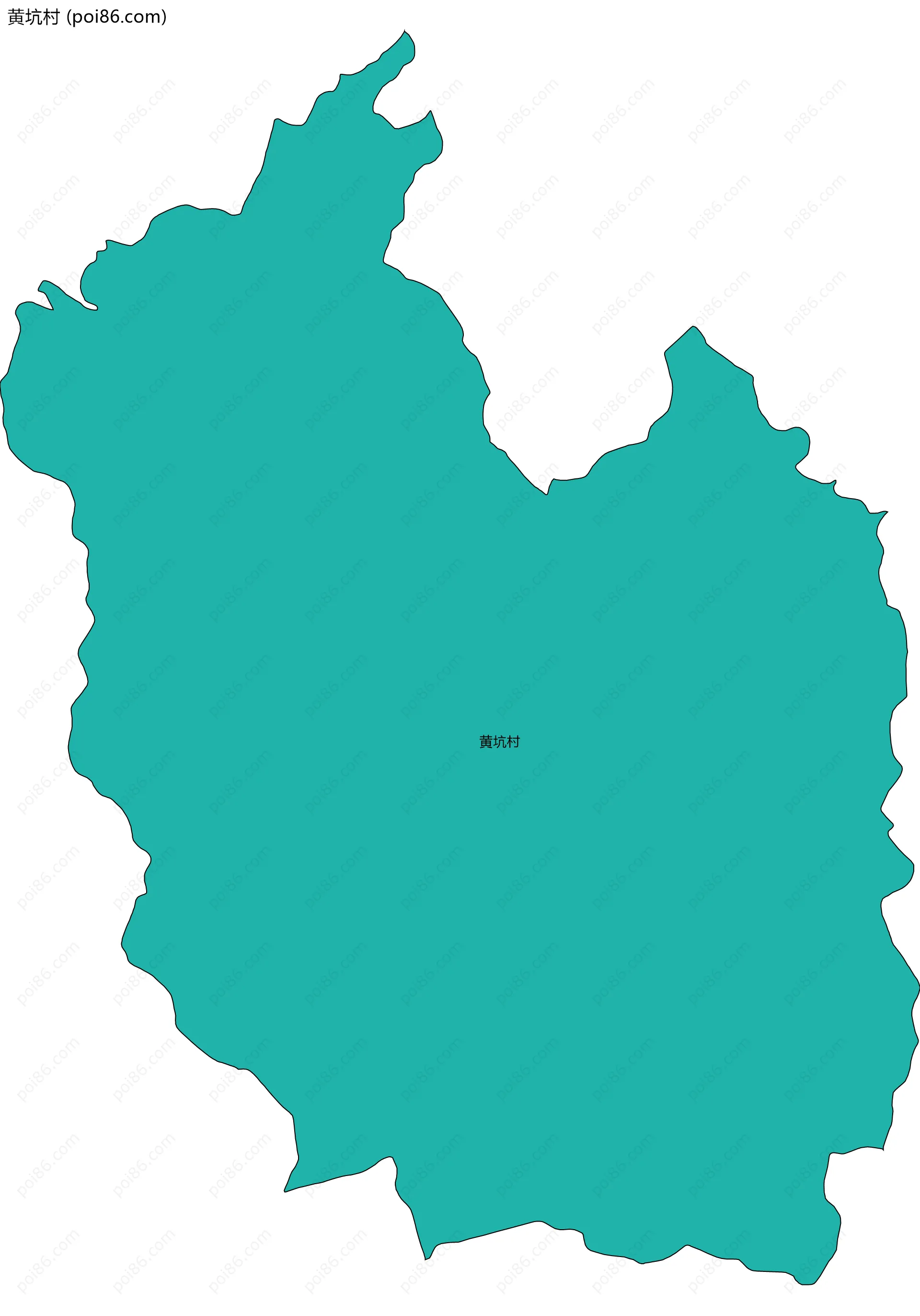 黄坑村边界地图