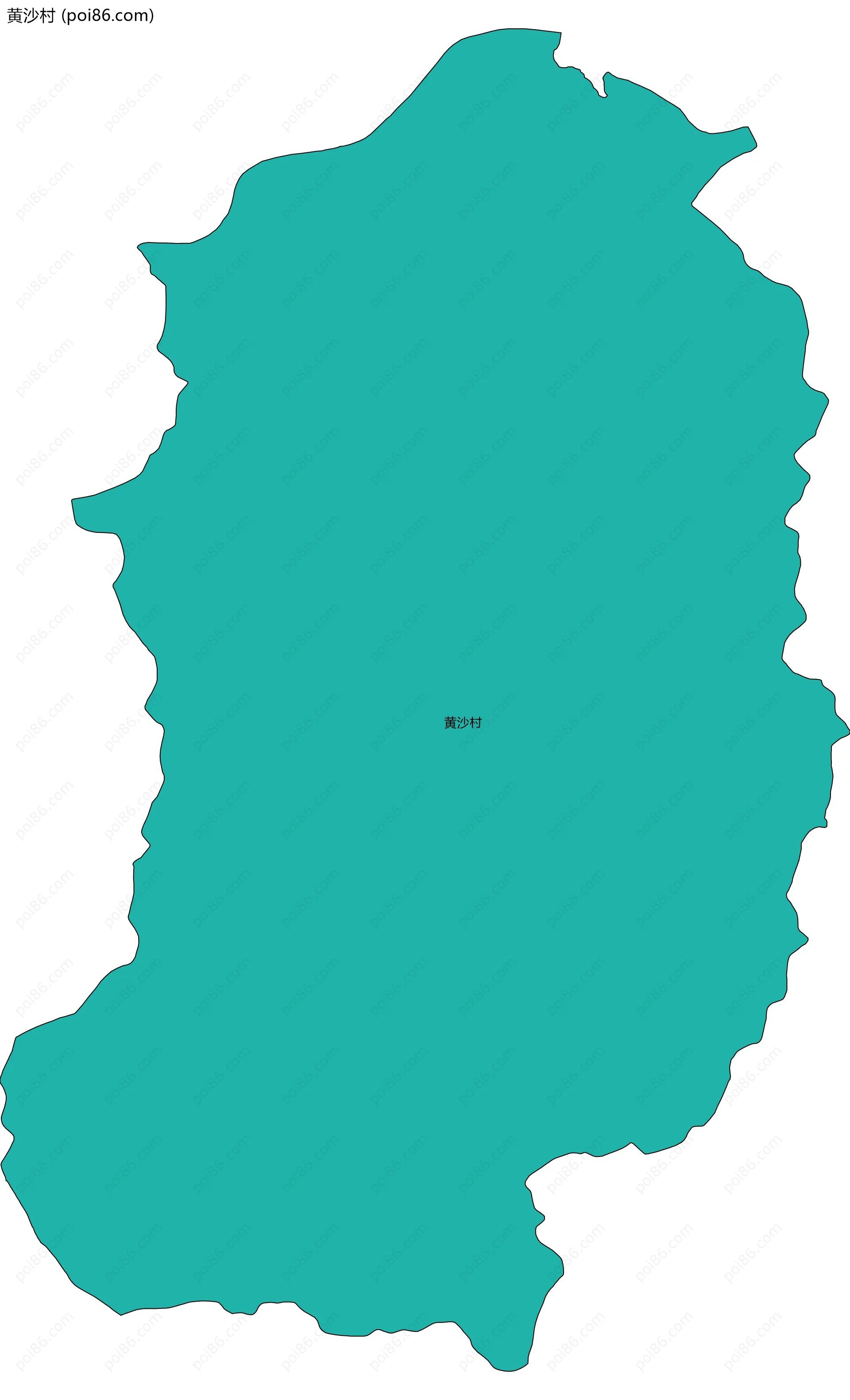 黄沙村边界地图