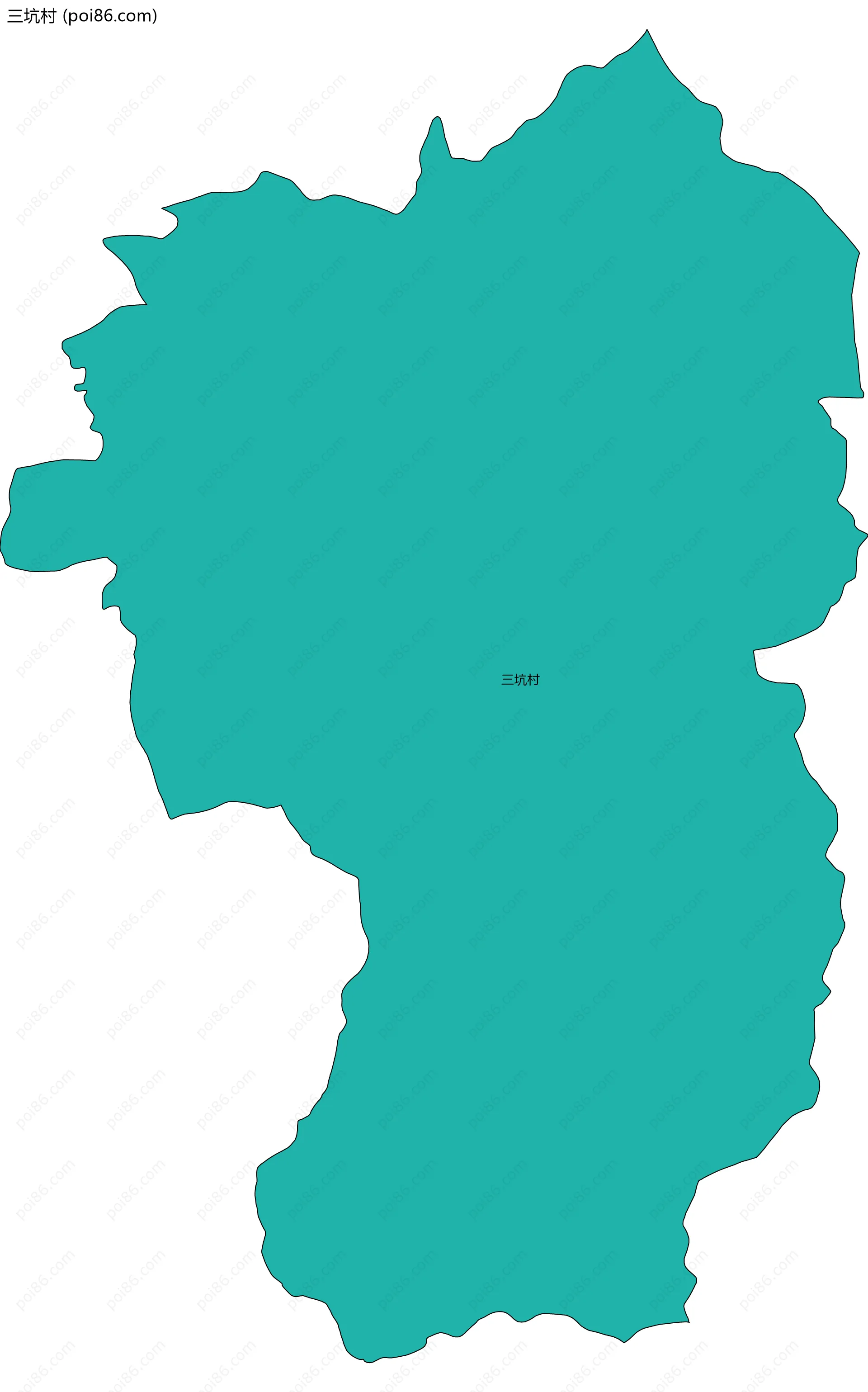 三坑村边界地图