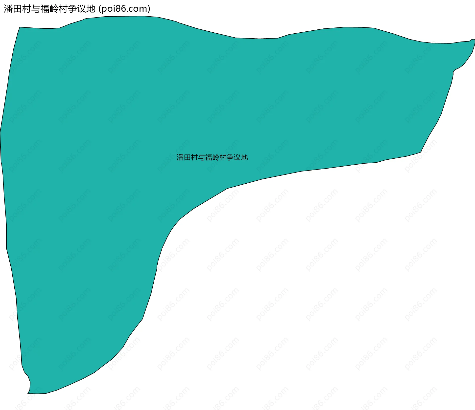 潘田村与福岭村争议地边界地图