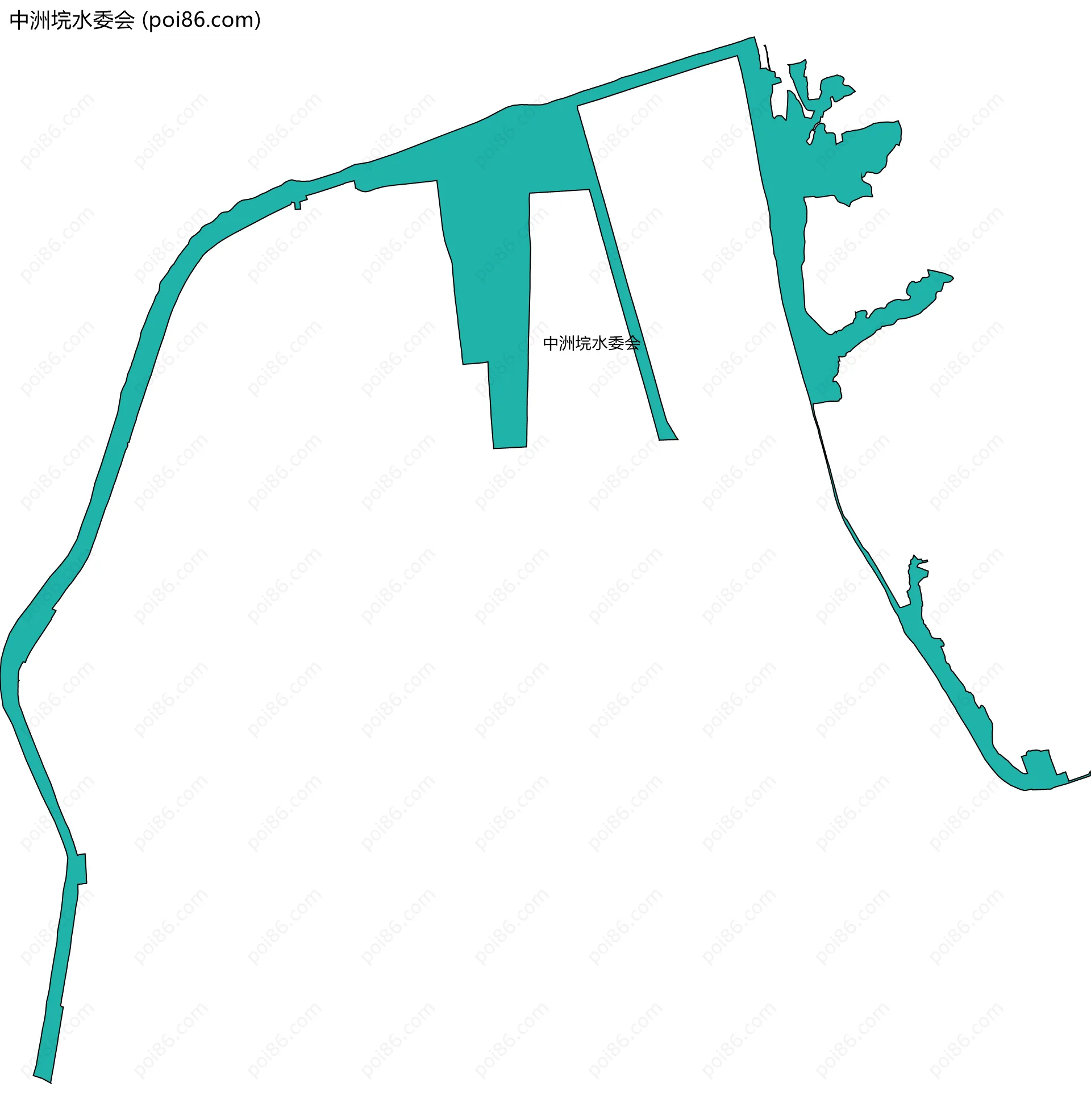 中洲垸水委会边界地图