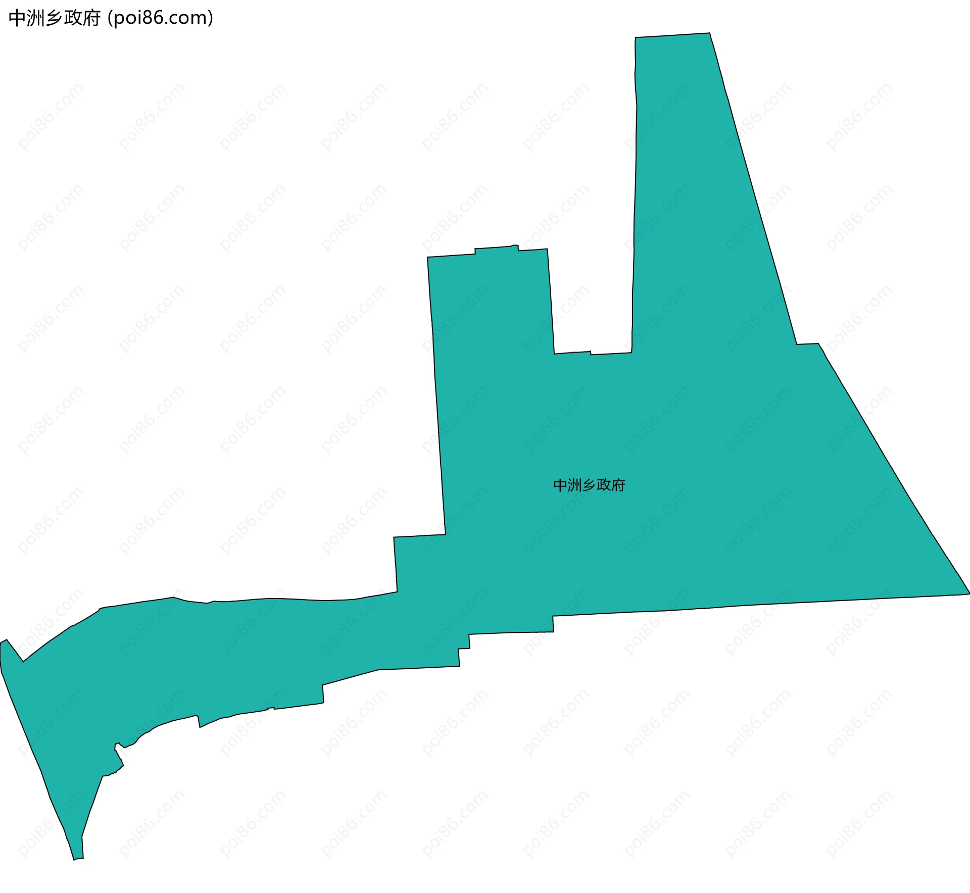 中洲乡政府边界地图