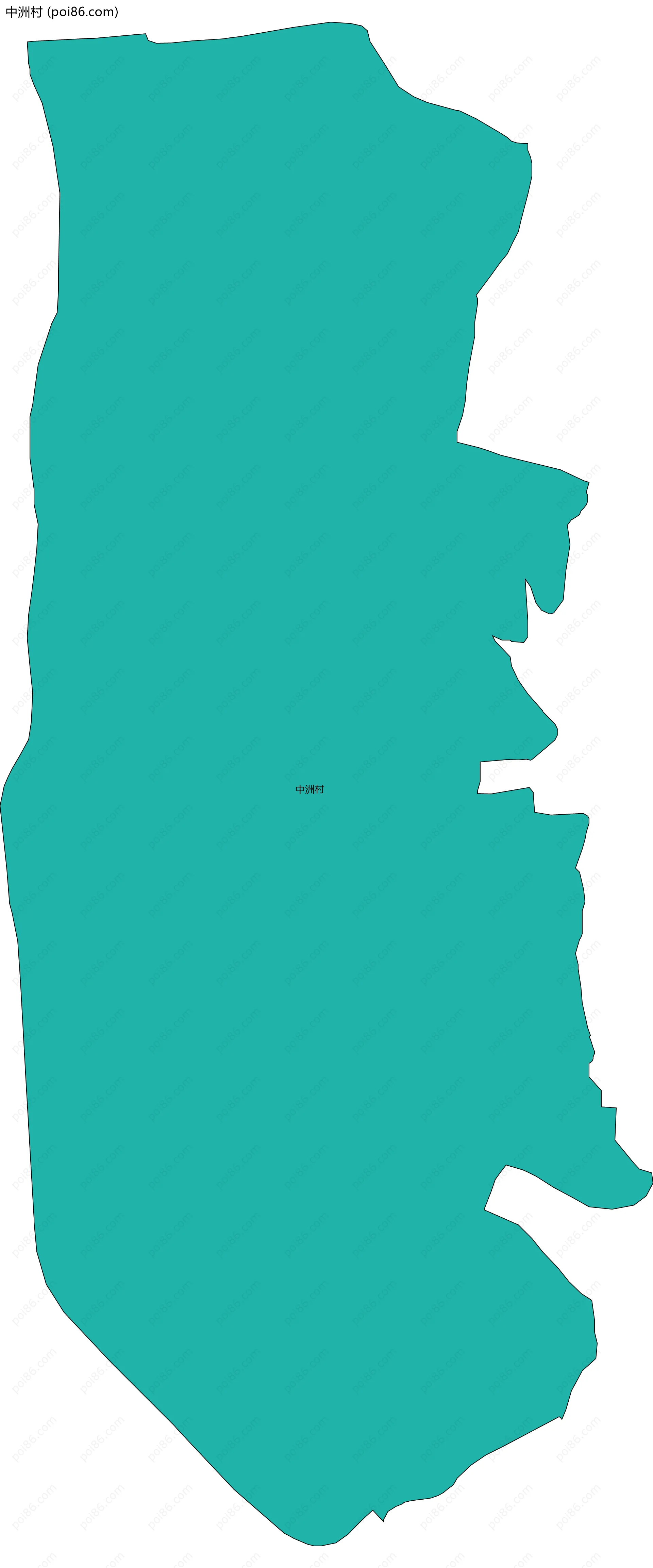 中洲村边界地图