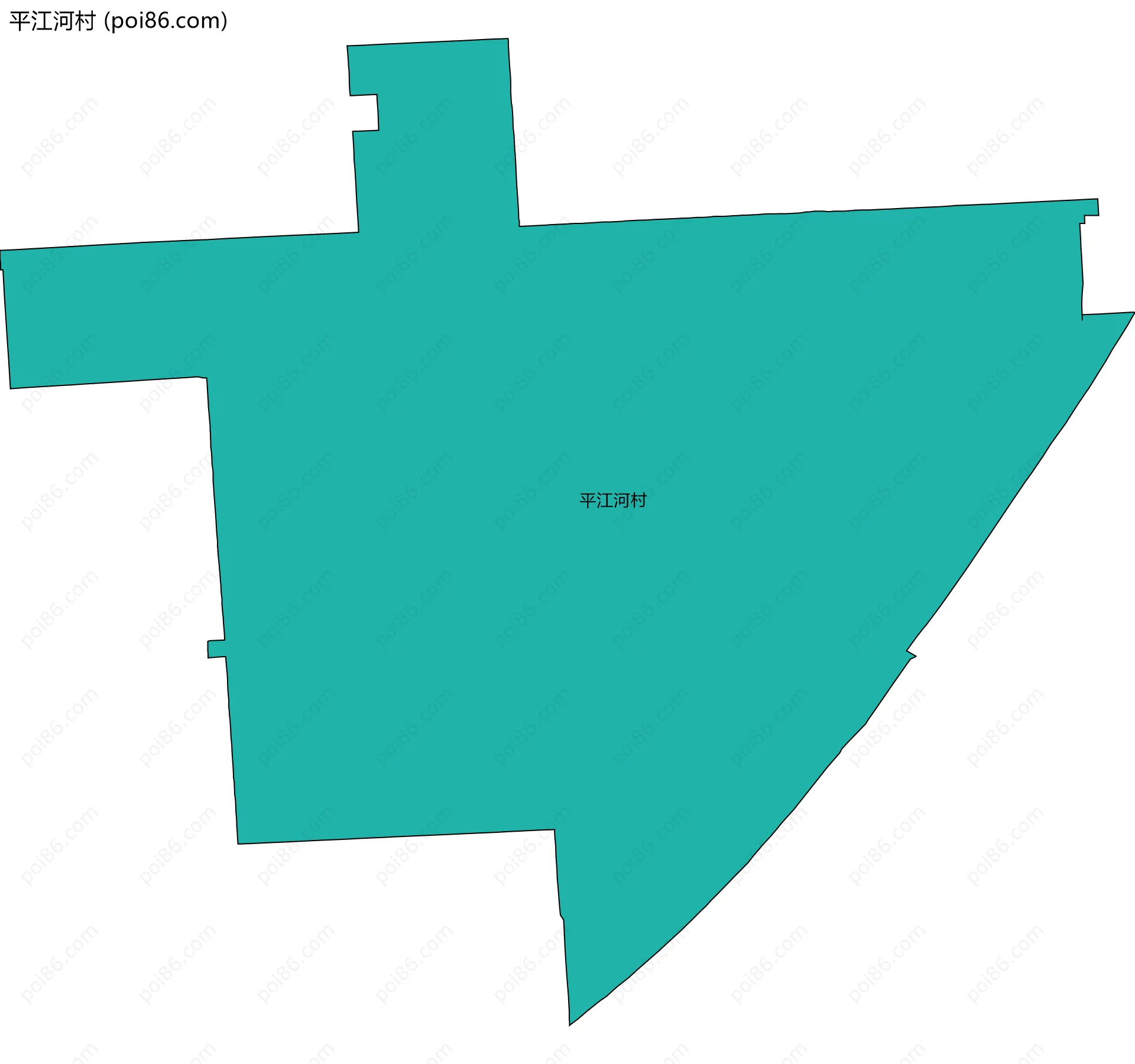 平江河村边界地图