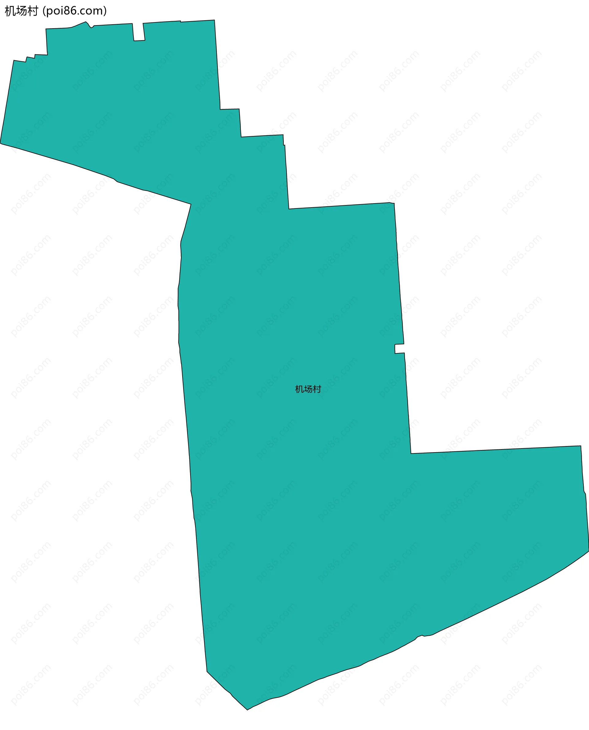 机场村边界地图