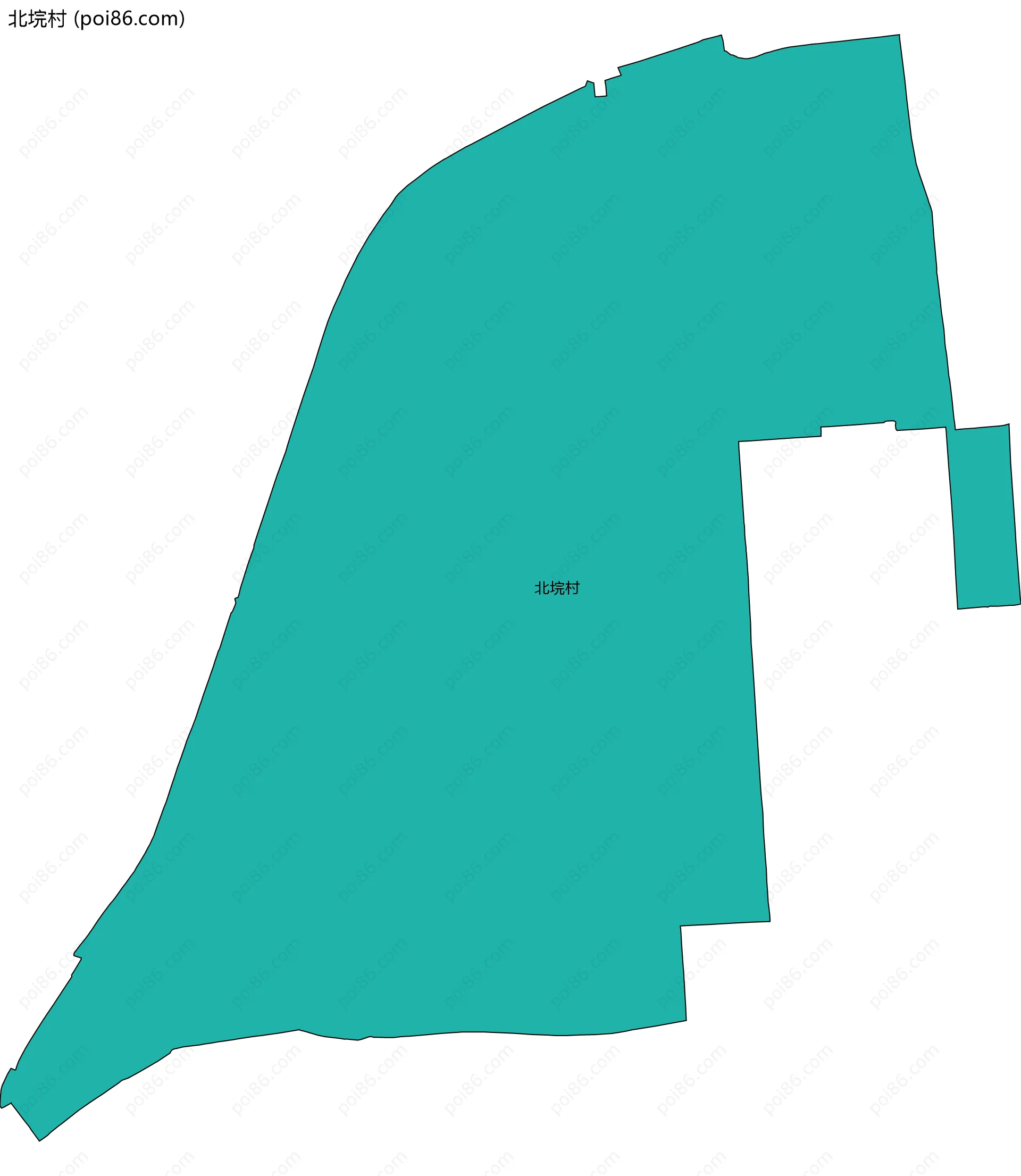 北垸村边界地图