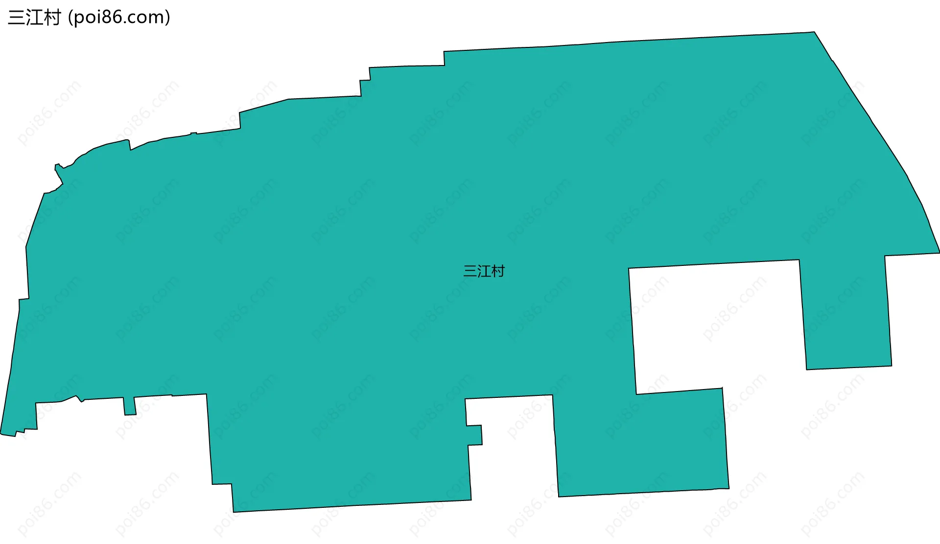 三江村边界地图