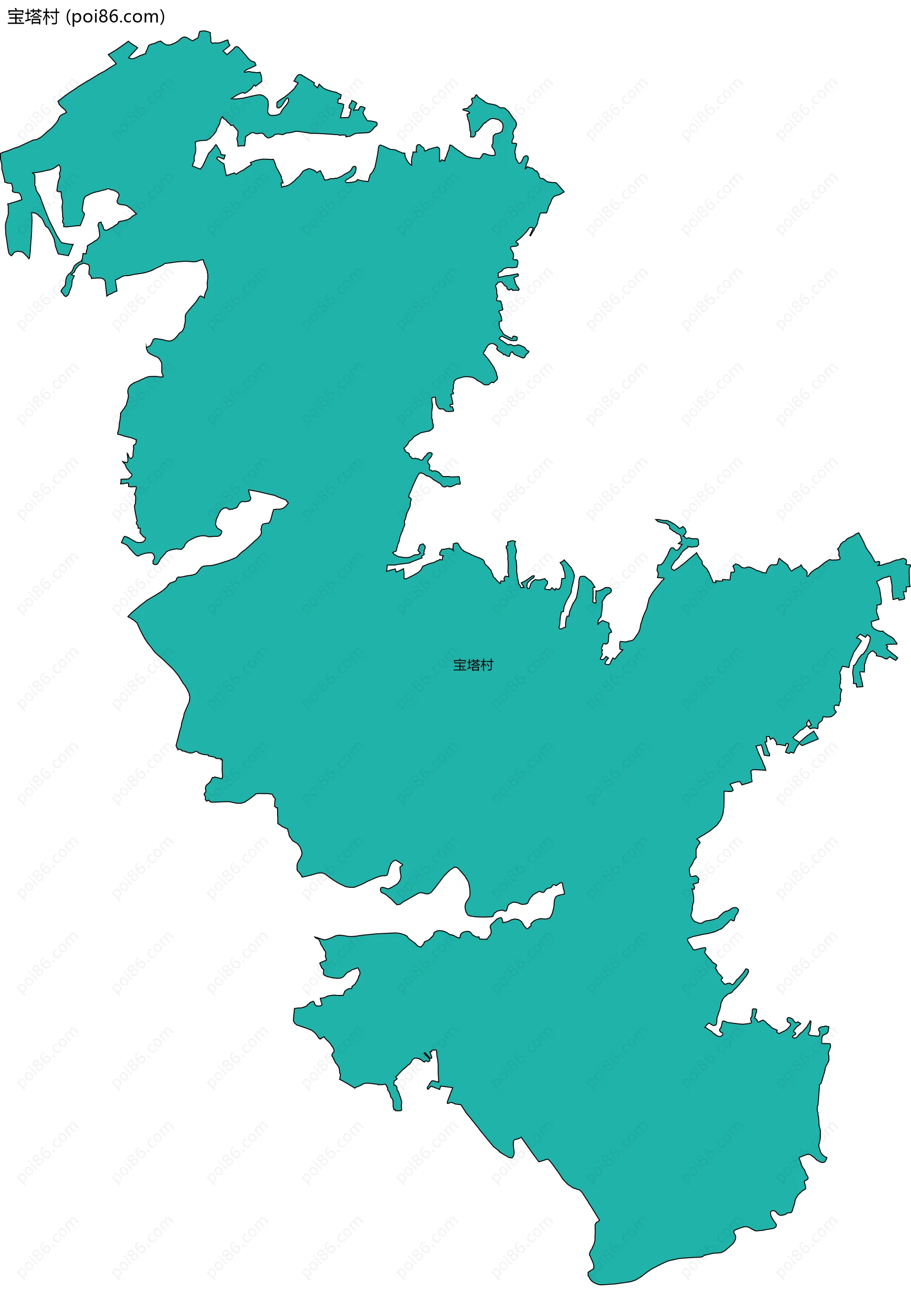 宝塔村边界地图