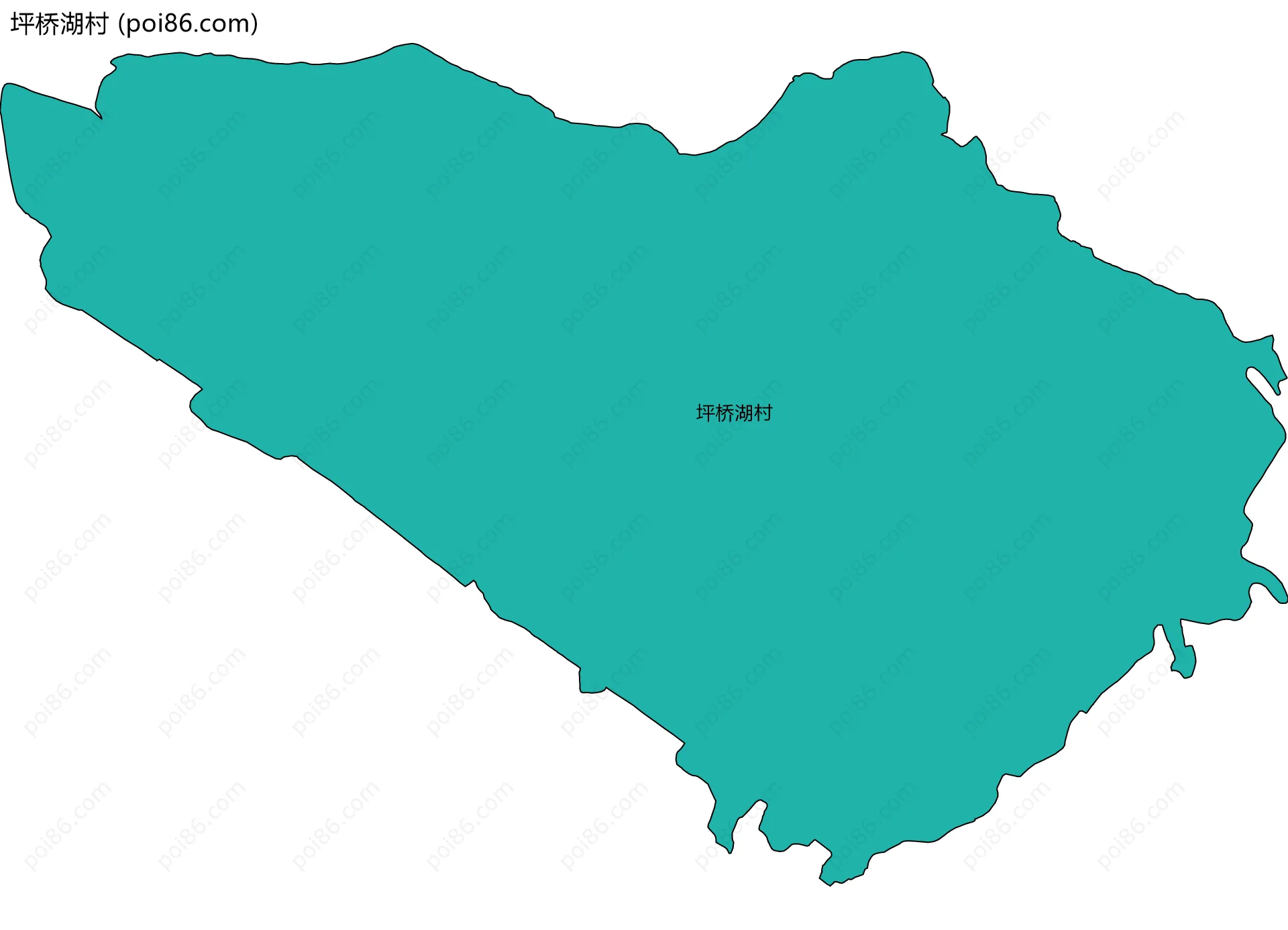 坪桥湖村边界地图