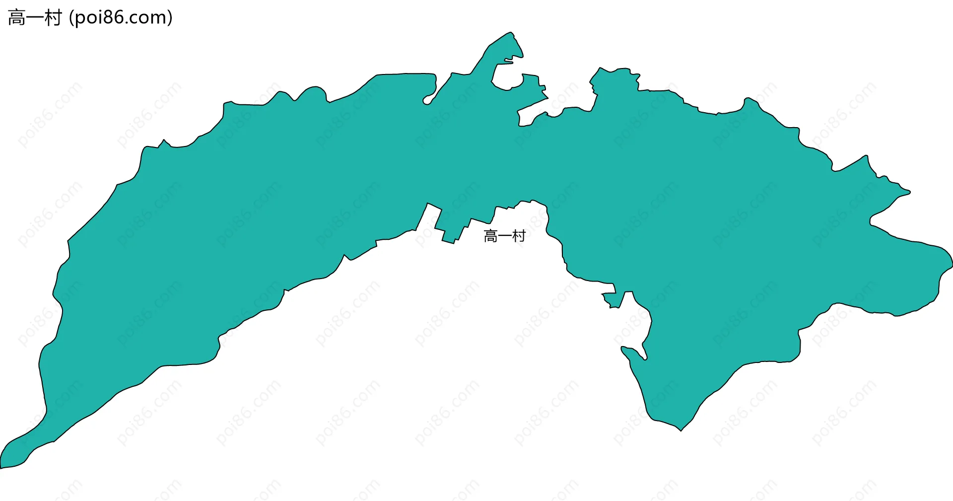 高一村边界地图