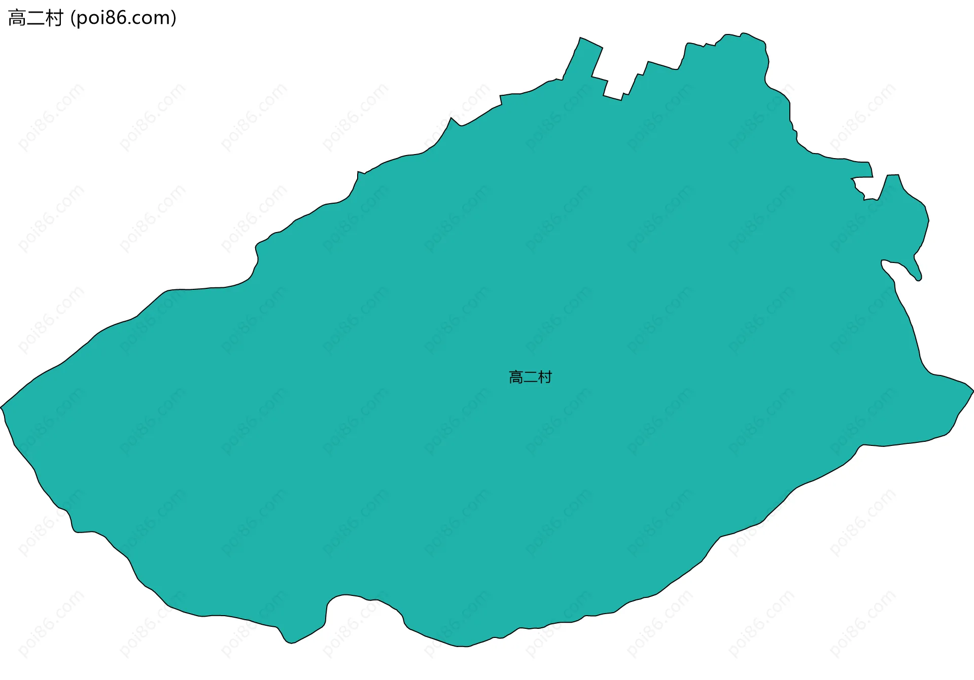 高二村边界地图