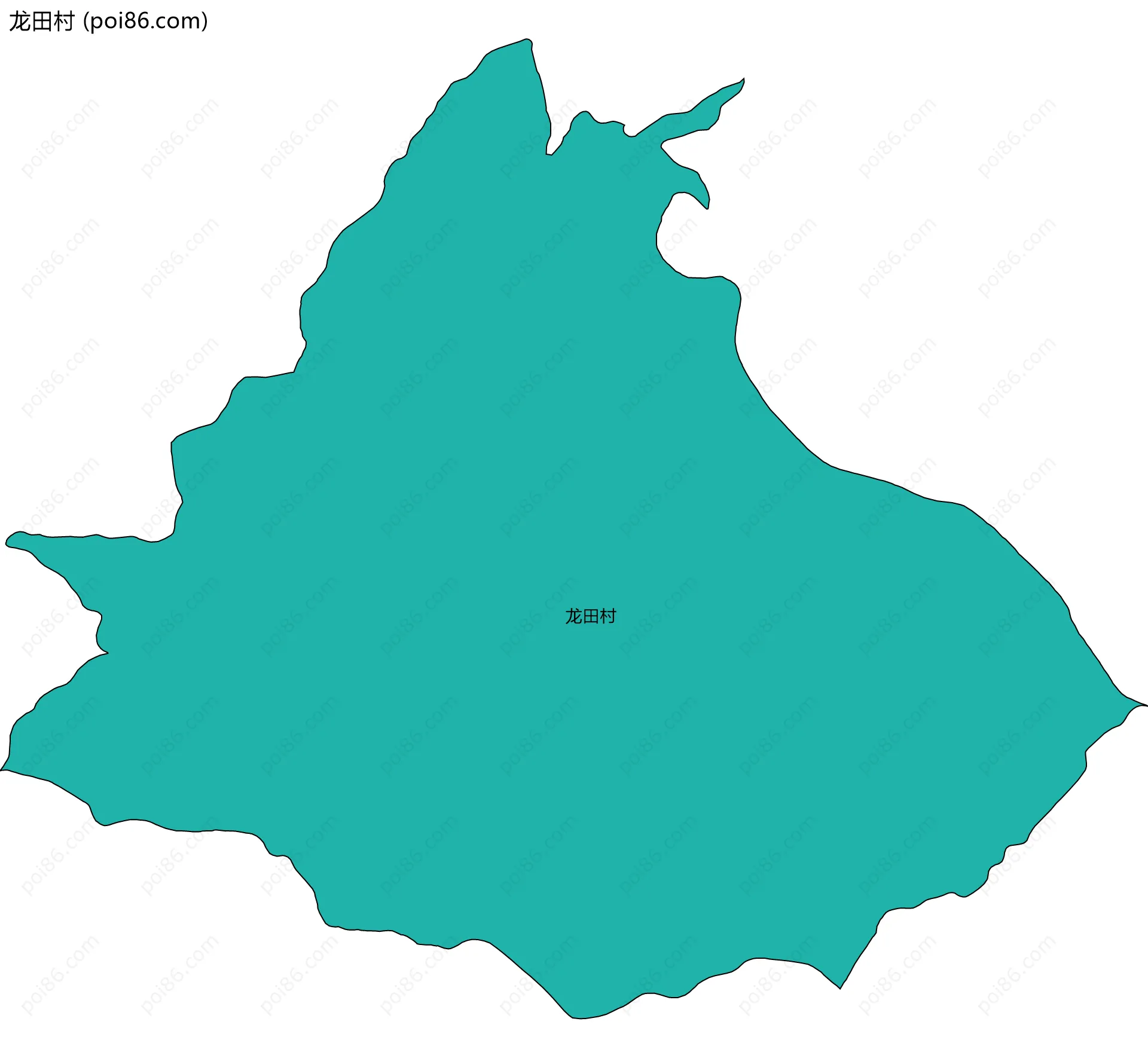 龙田村边界地图