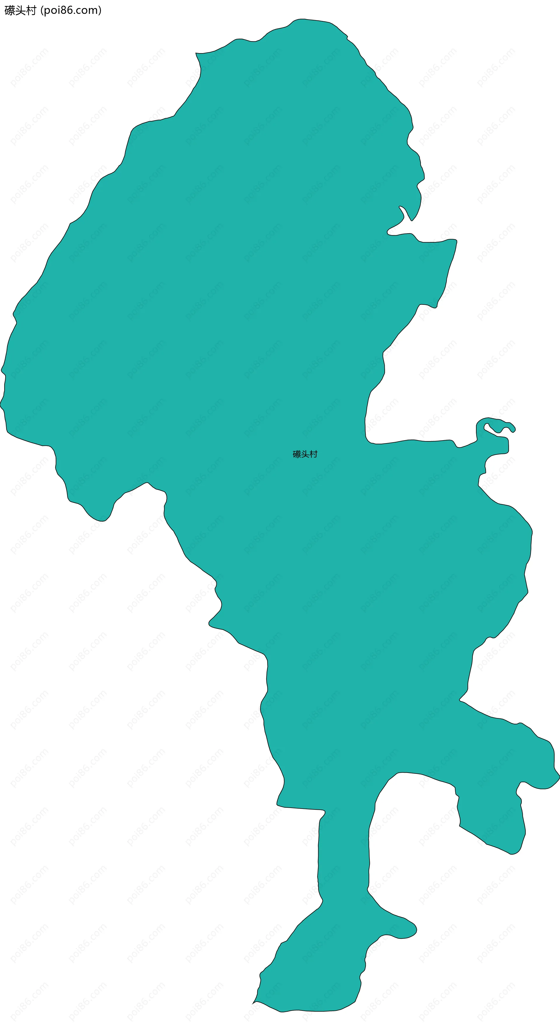 礤头村边界地图