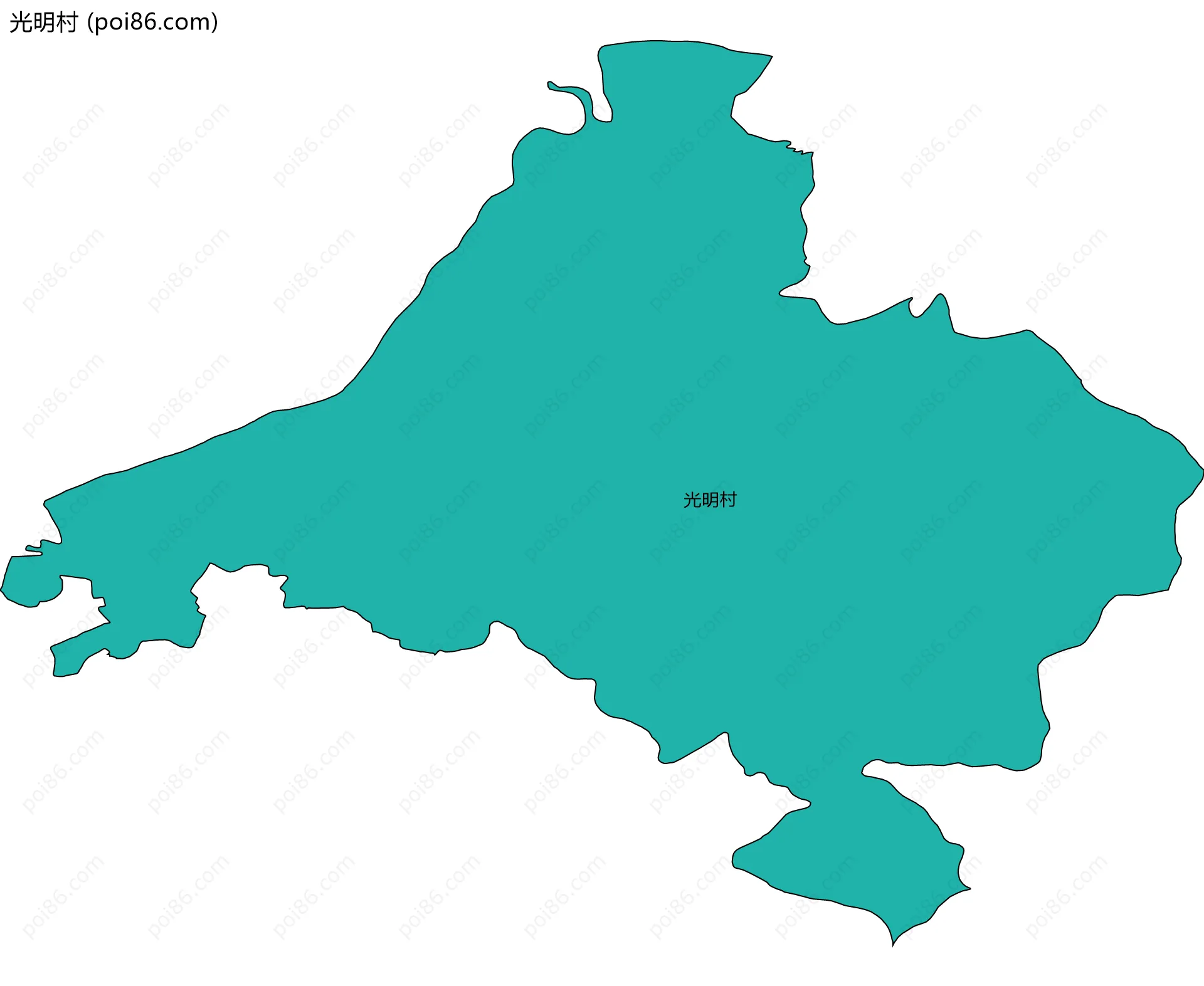 光明村边界地图