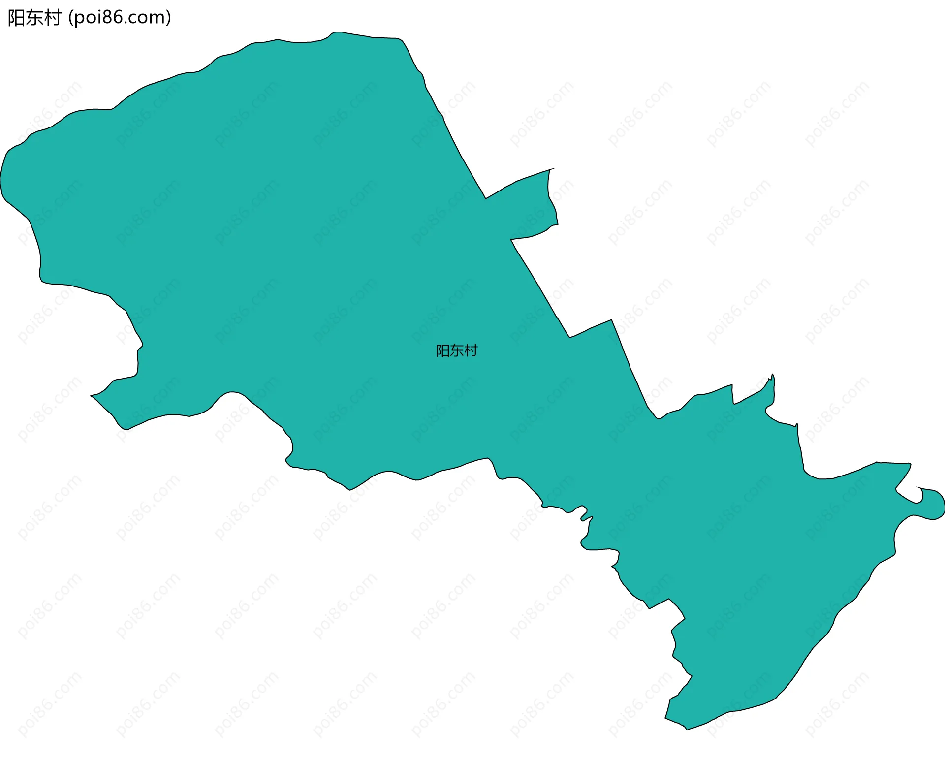 阳东村边界地图