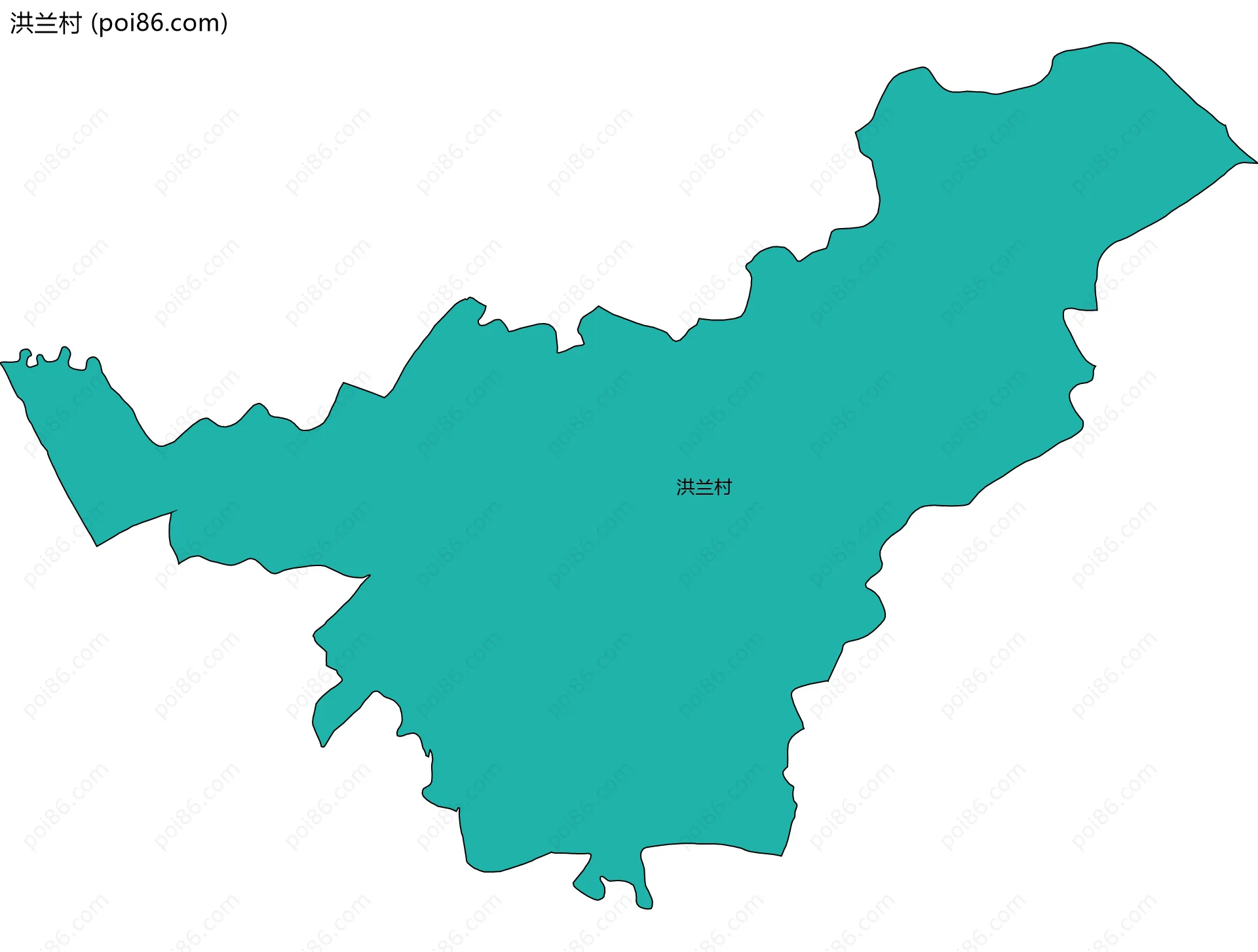 洪兰村边界地图