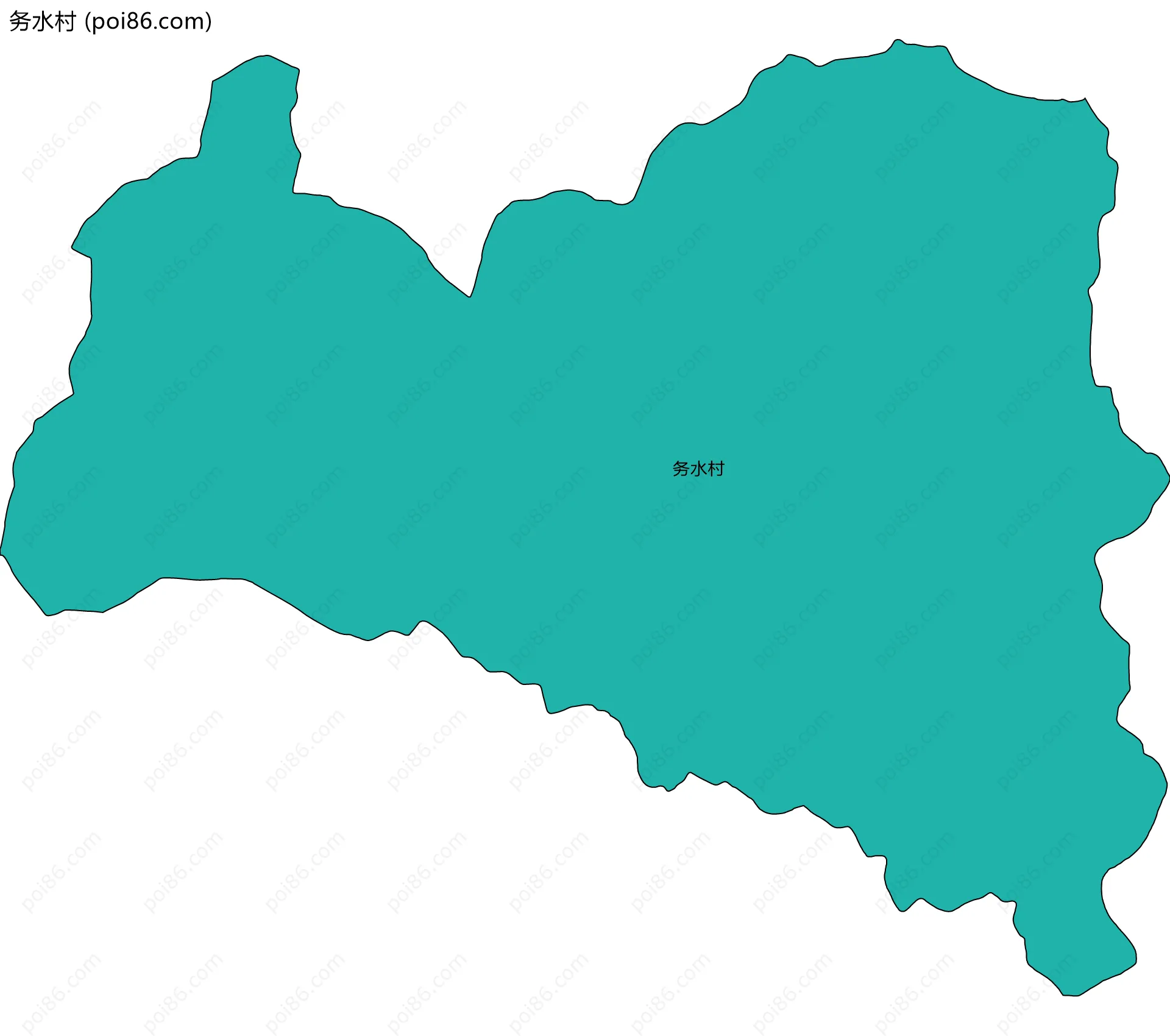 务水村边界地图