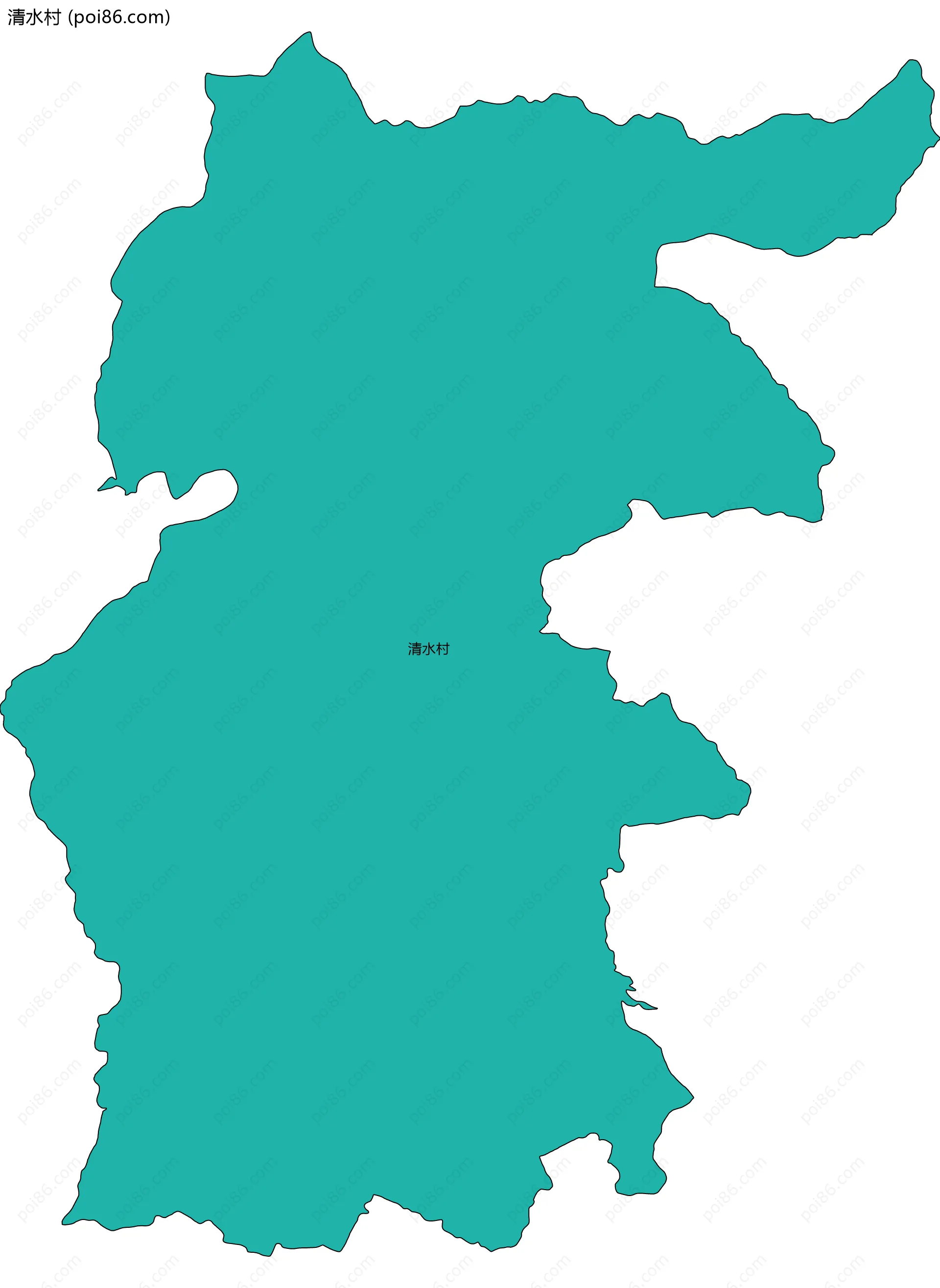 清水村边界地图