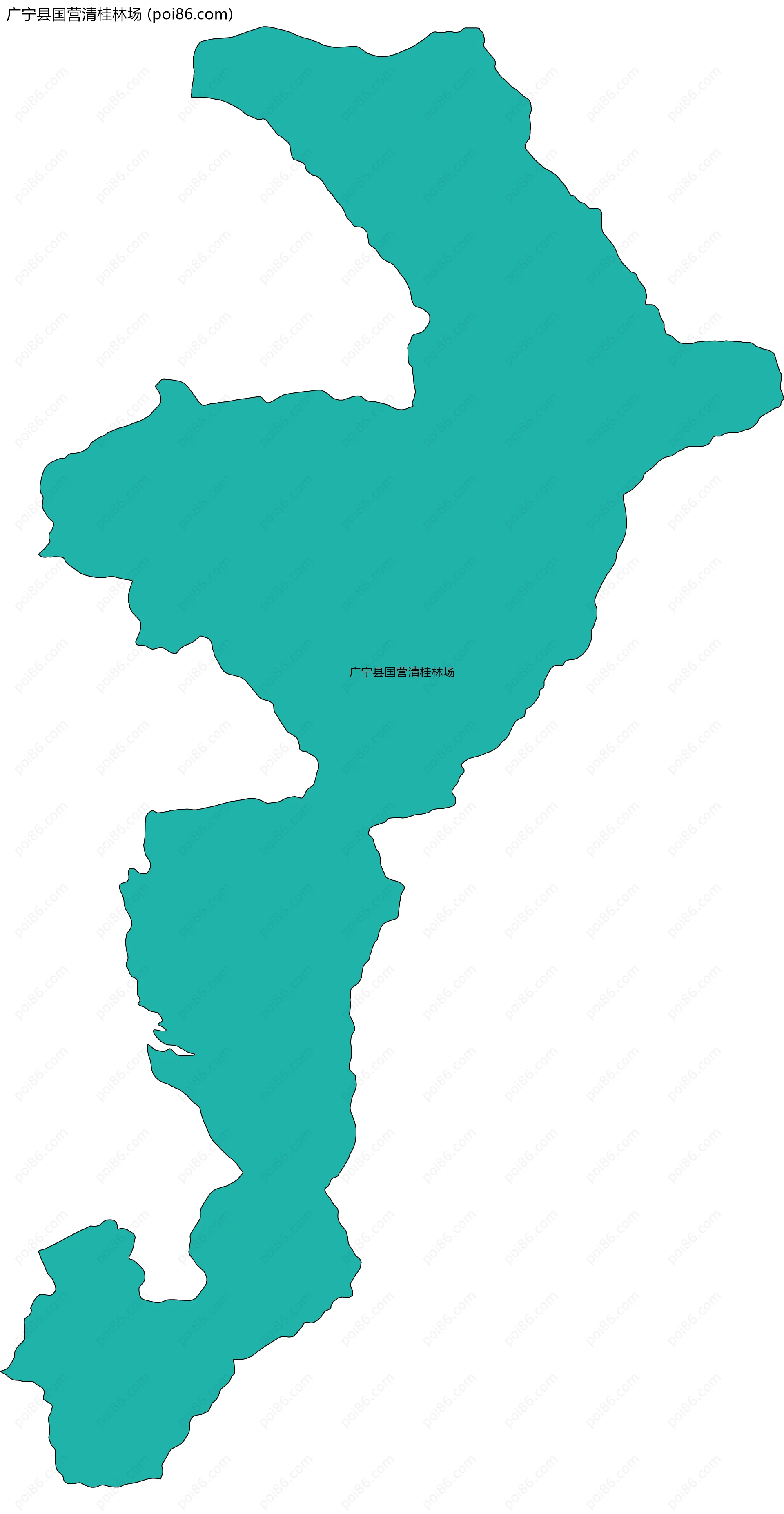 广宁县国营清桂林场边界地图